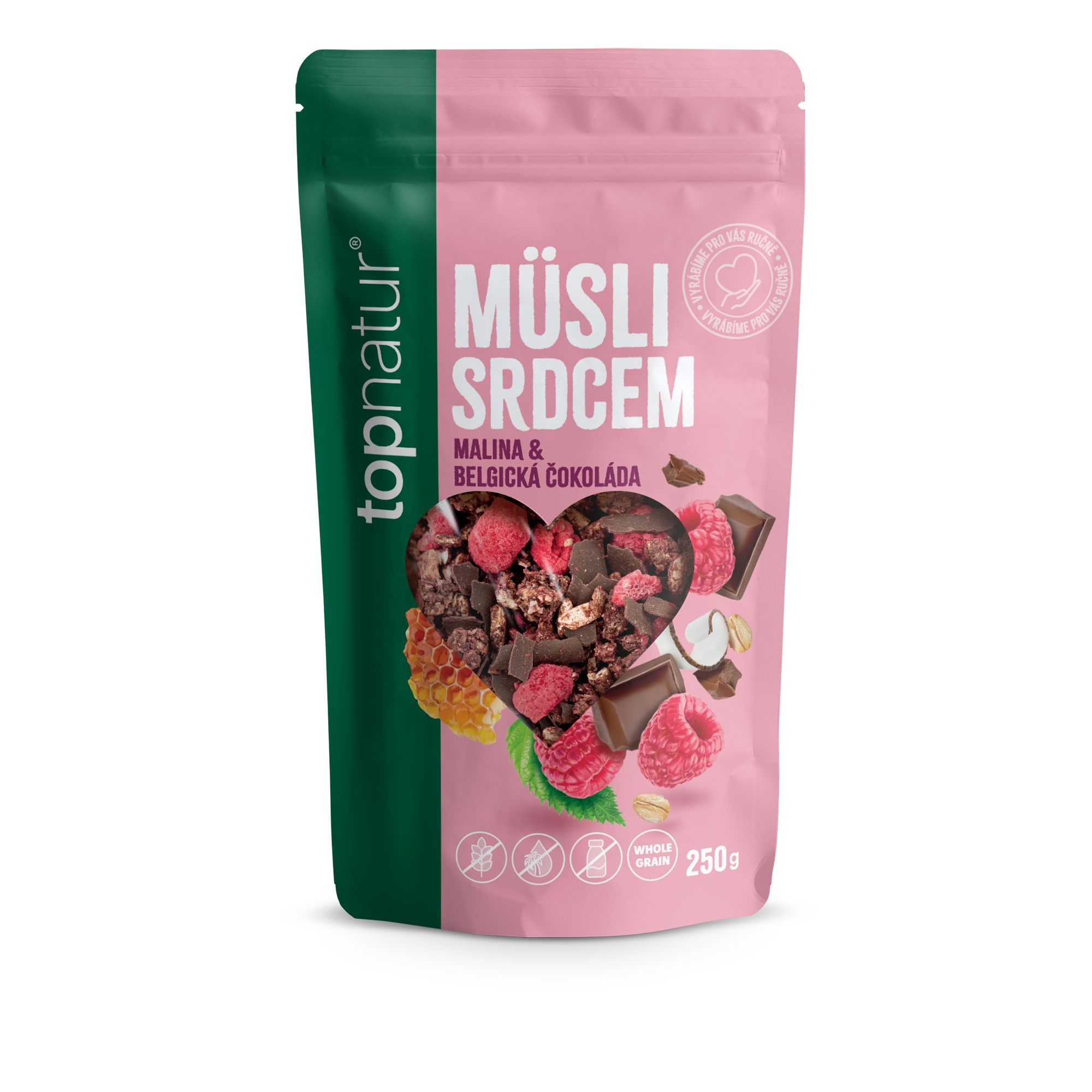 Trvanlivé potraviny - MUSLI SRDCEM BELG.ČOKO A MALINA 250G