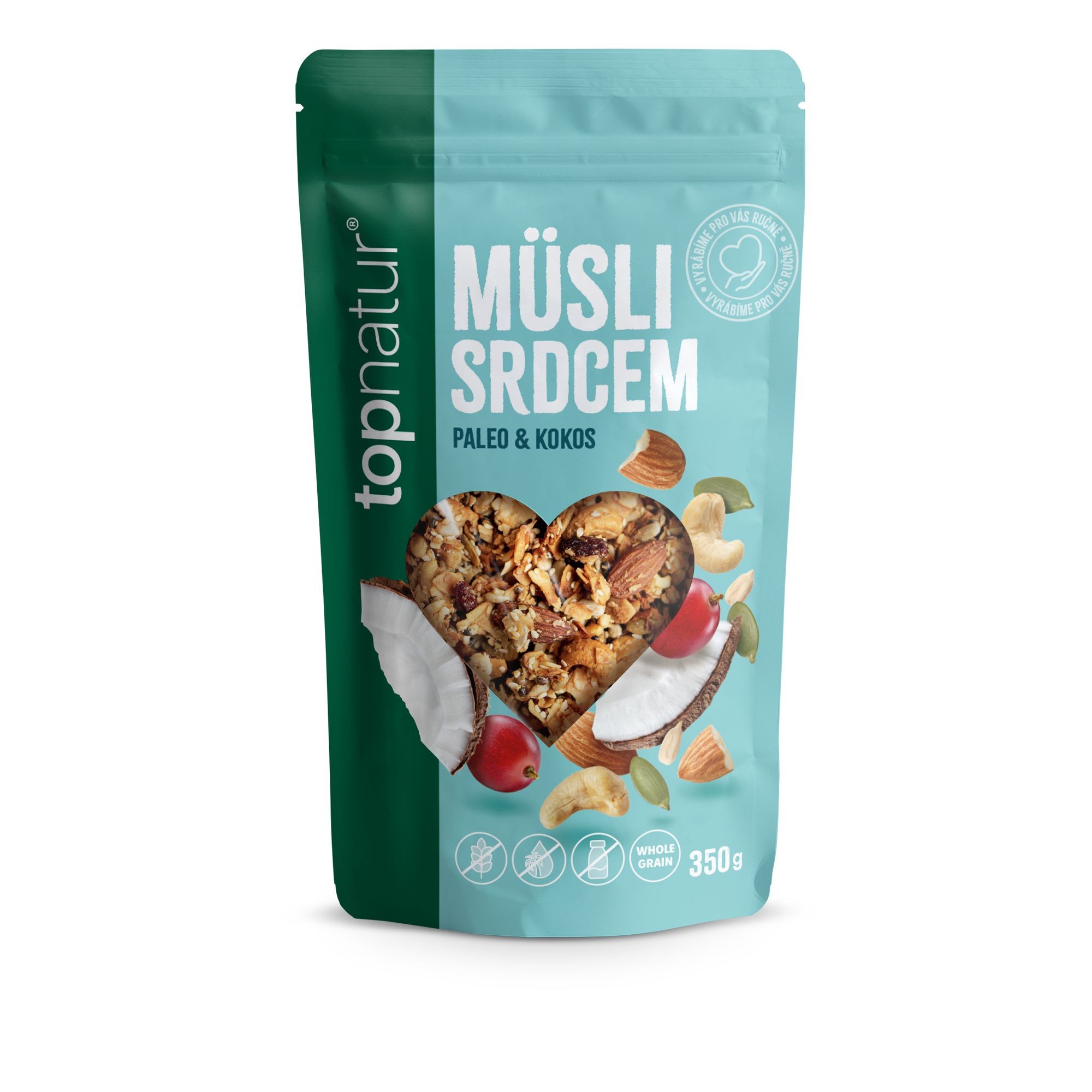 Trvanlivé potraviny - MUSLI SRDCEM PALEO A KOKOS 350G
