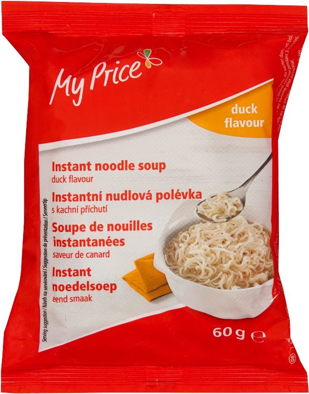 Trvanlivé potraviny - My Price Instantní nudlová polévka s kachní příchutí 60g