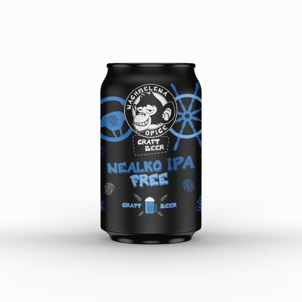 Nápoje - Nachmelená Opice, Nealko IPA FREE plech 0,33L