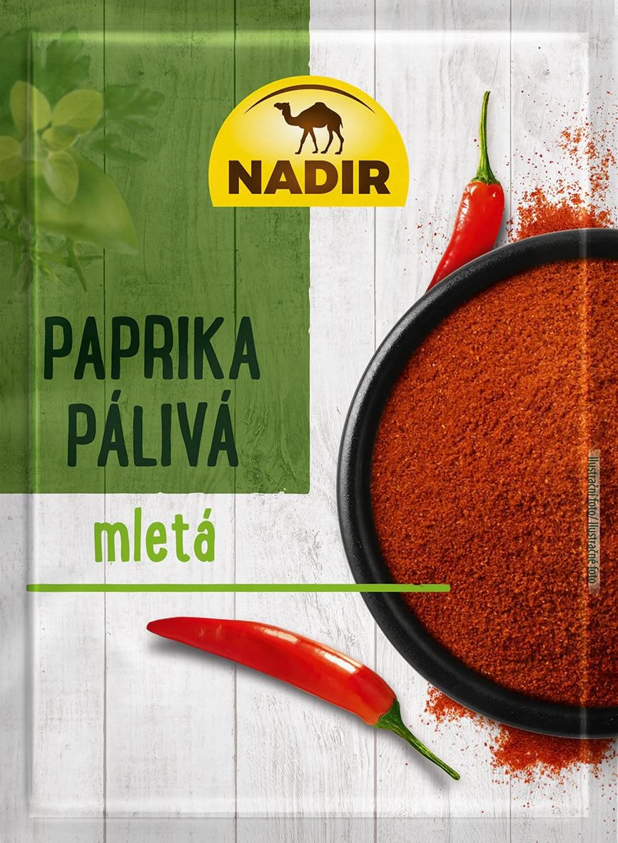 Trvanlivé potraviny - Nadir Paprika pálivá mletá 25 g