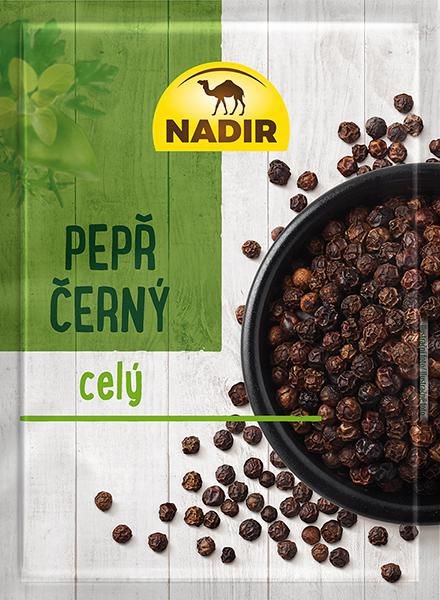 Trvanlivé potraviny - Nadir Pepř černý celý 14 g