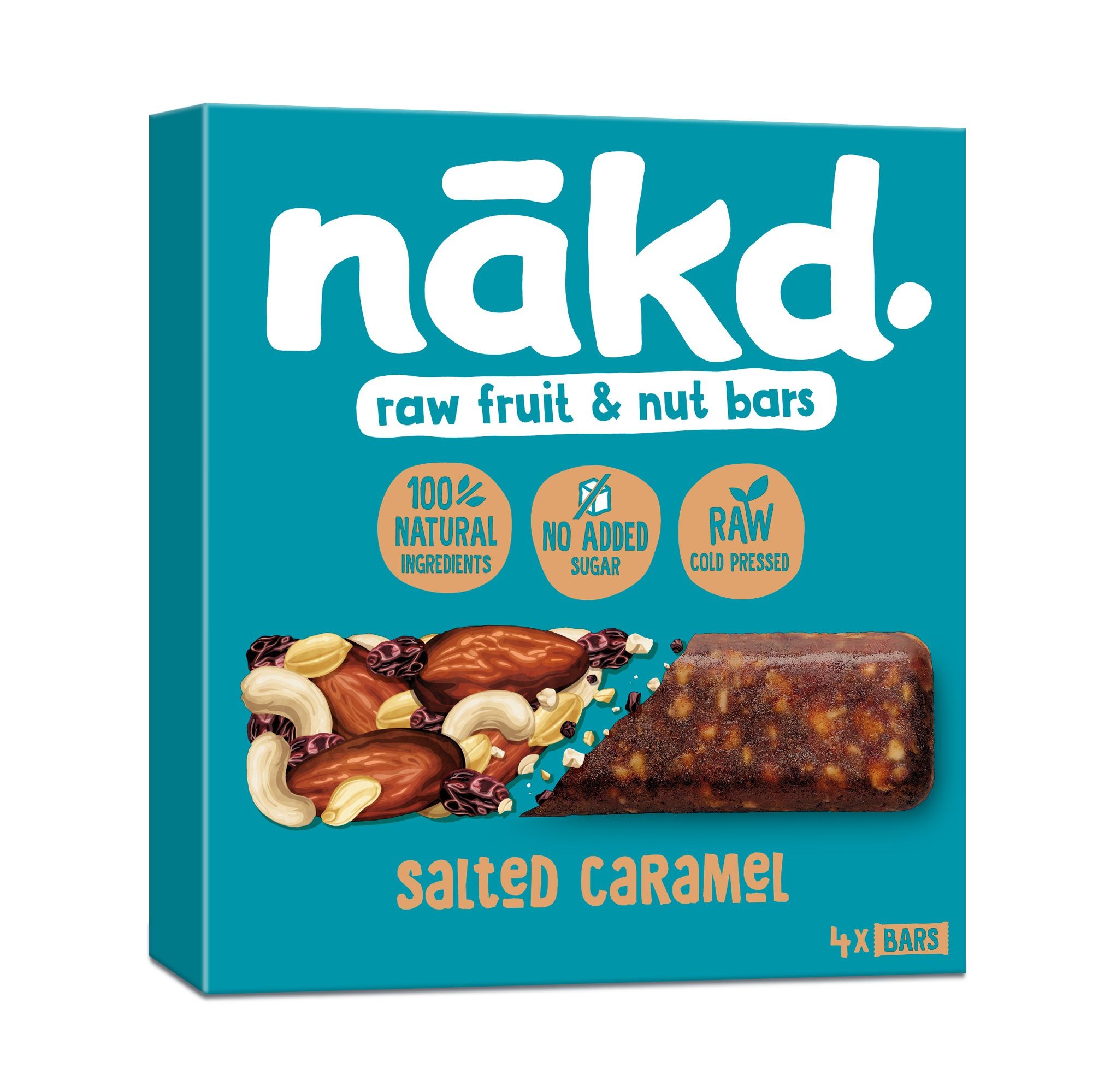 Zdravý svět - NAKD Bar Salted Caramel Ovocno-oříškové RAW tyčinky slaný karamel 4x35g