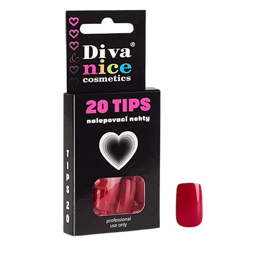 Drogerie a kosmetika - Nalepovací umělé nehty TIPS 20 - fialový mramor č. 24