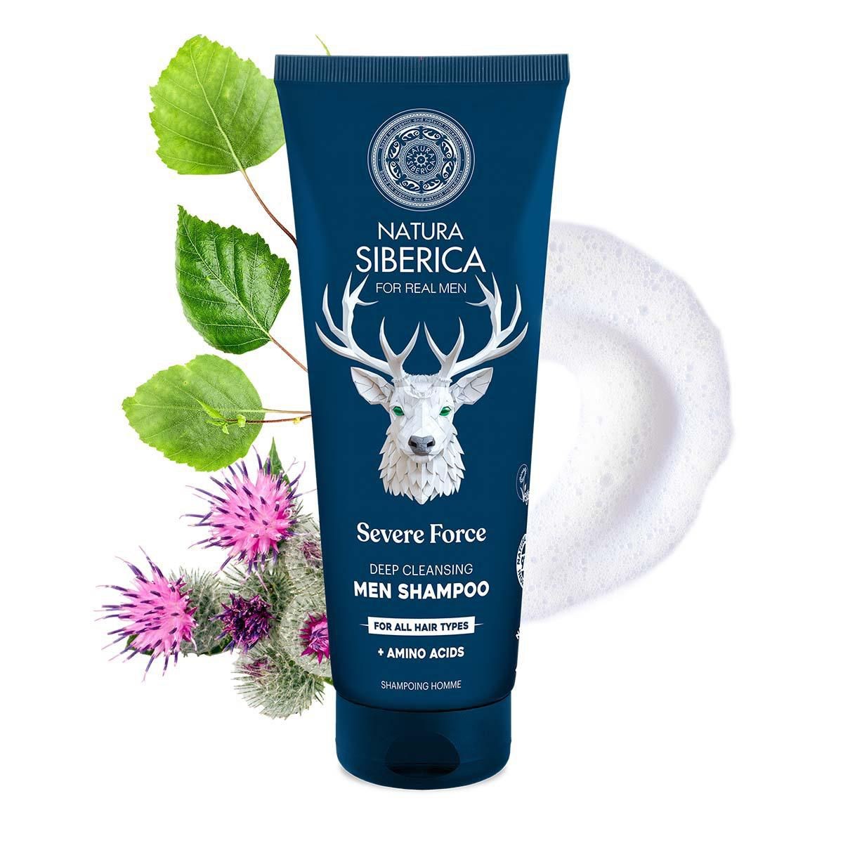 Drogerie a kosmetika - Natura Siberica Arctic Wild Hloubkově čisticí šampon Jedinečná moc 200 ml