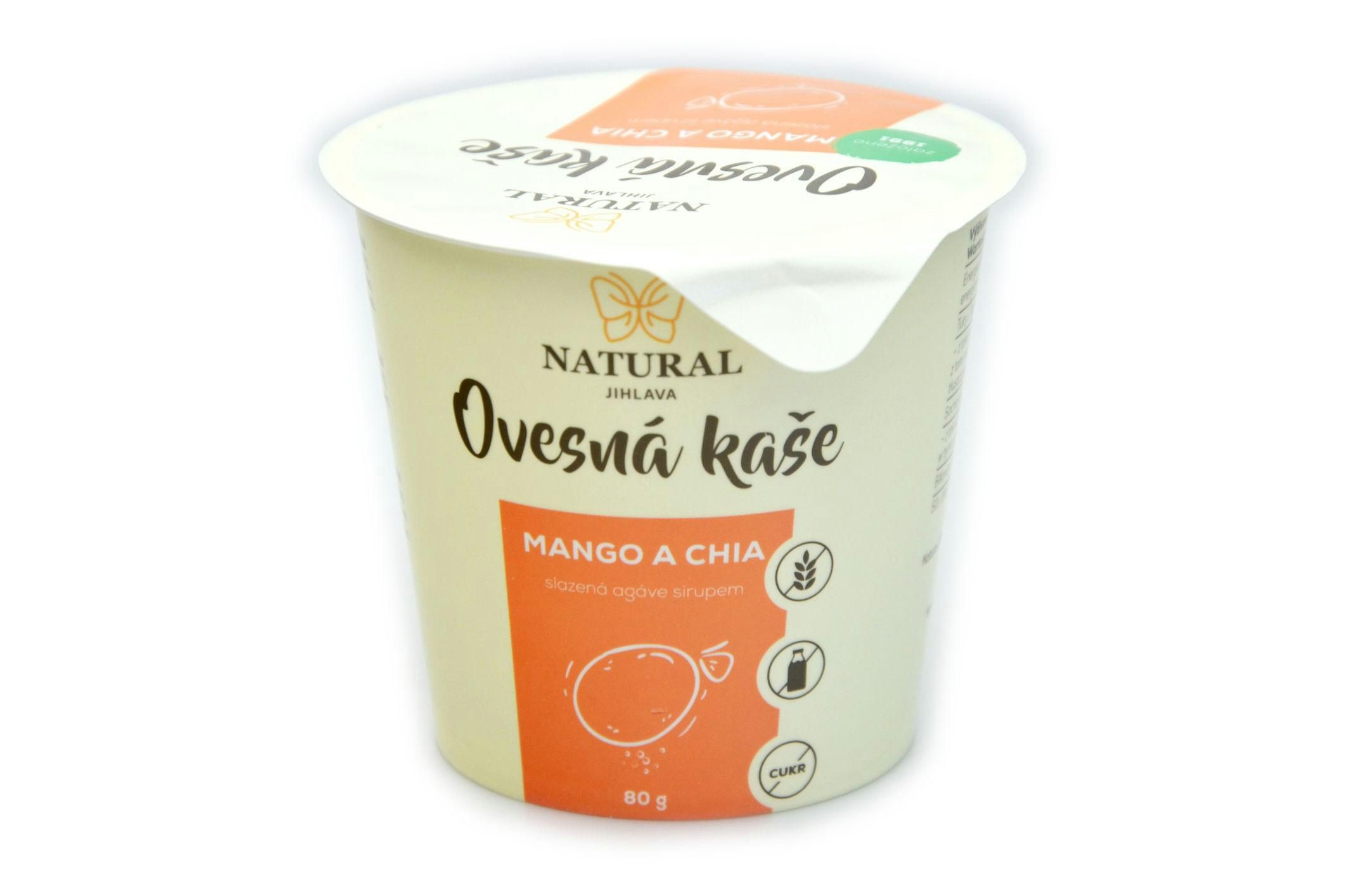 Zdravý svět - Natural Jihlava Ovesná kaše bez lepku mango a chia 80g