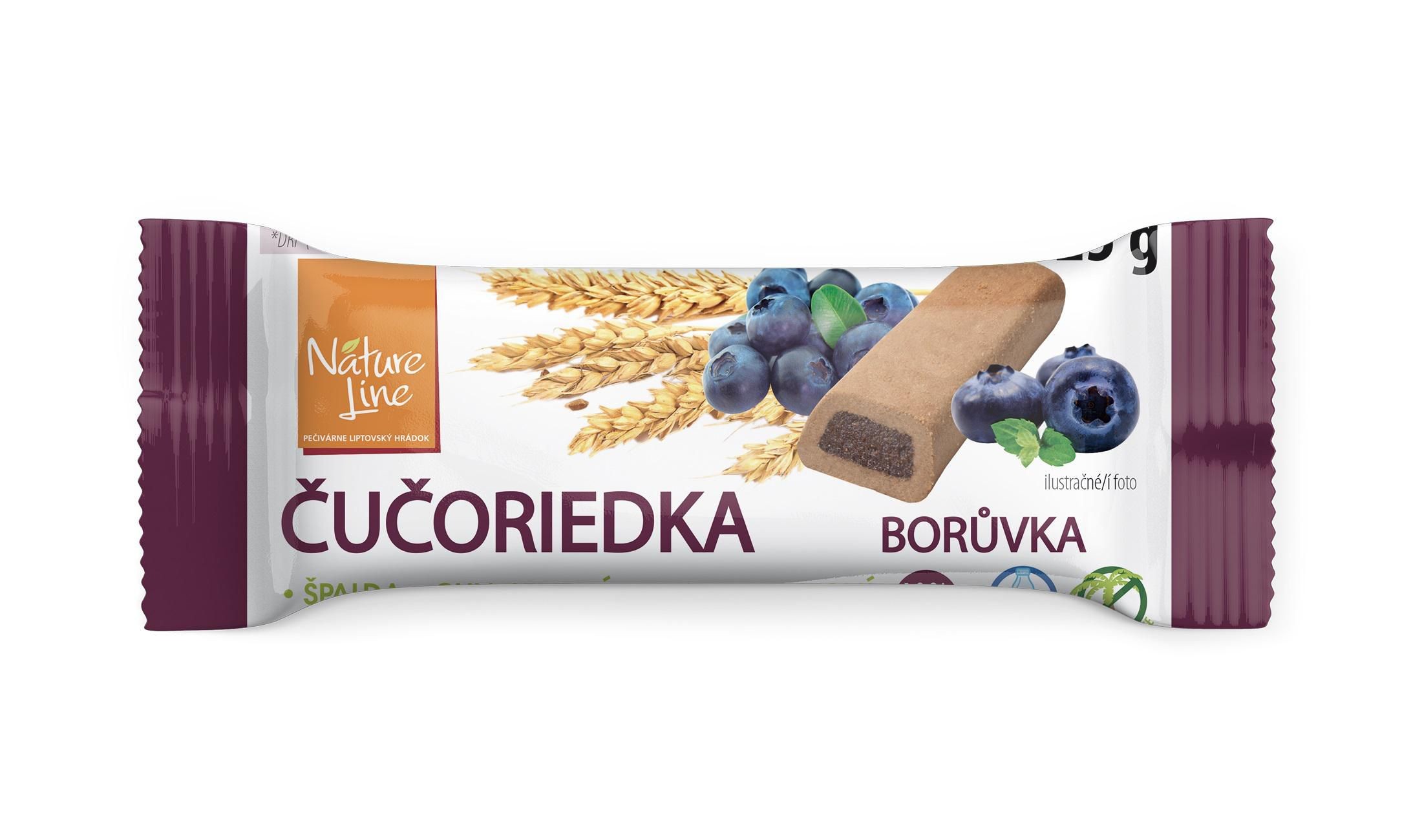 Zdravý svět - Nature Line Borůvka Špaldová sušenka s borůvkovou náplní 25 g