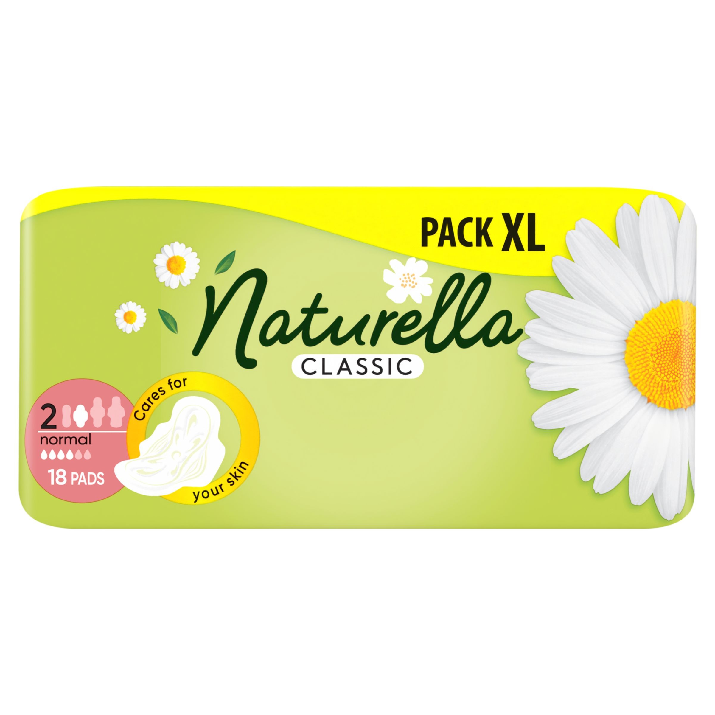 Drogerie a kosmetika - Naturella Classic Normal velikost 1 vložky s křidélky 18 ks