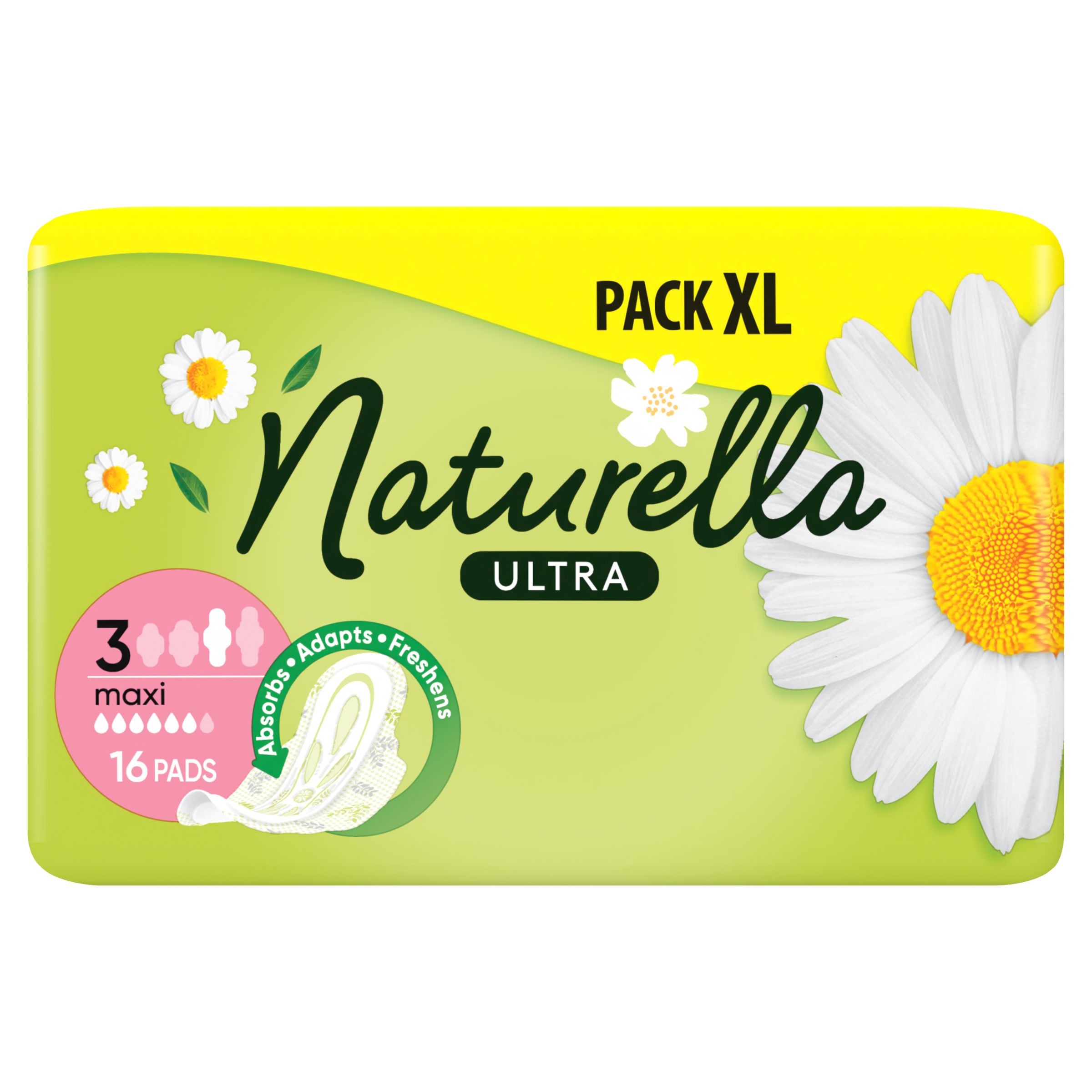 Drogerie a kosmetika - Naturella Ultra Maxi Size 3 Hygienické vložky s křidélky 16 ks