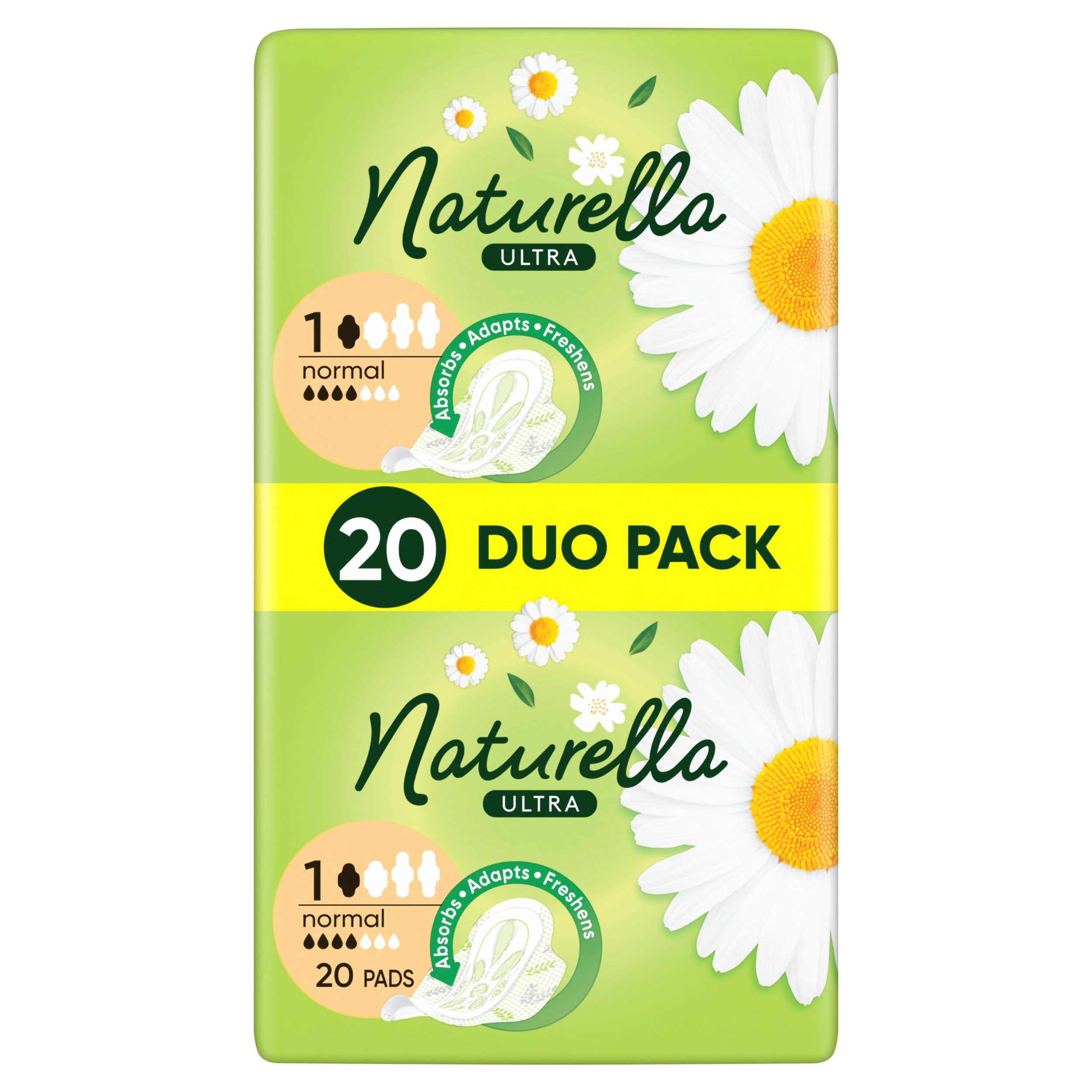 Drogerie a kosmetika - Naturella Ultra Normal Size 1 Hygienické vložky s křidélky 20 ks