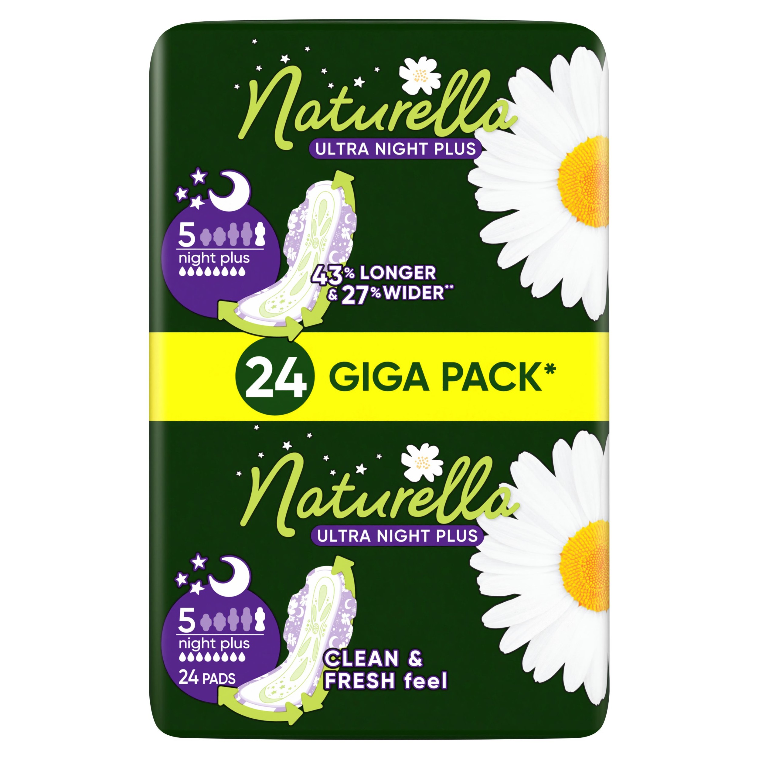Drogerie a kosmetika - Naturella Ultra Vložky Noční  křídlo 24 ks