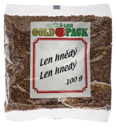 Trvanlivé potraviny - Natürlich Len hnědý Gold pack 100g