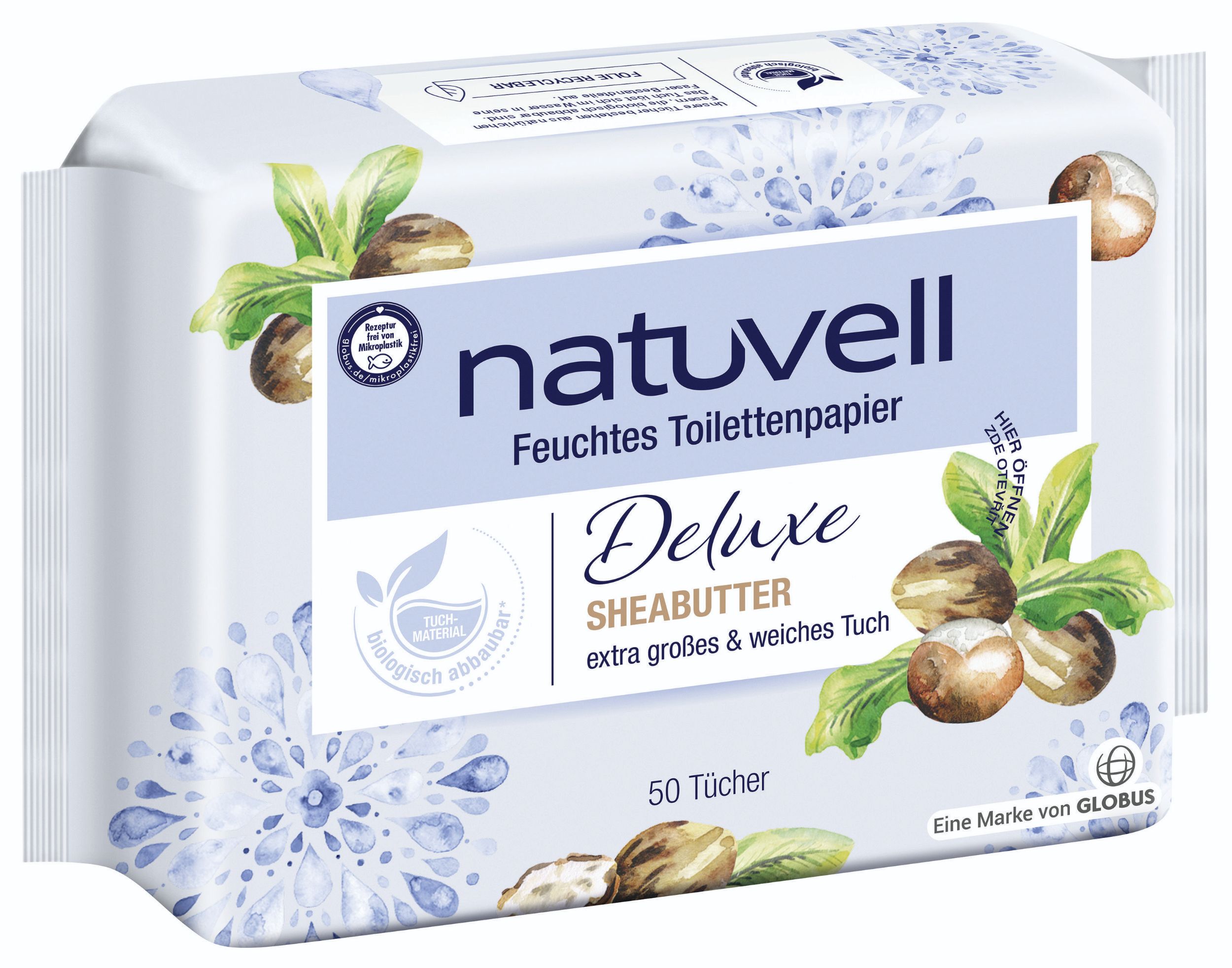 Drogerie a kosmetika - Natuvell vlhčený toaletní papír ultra sensitiv 50 ks