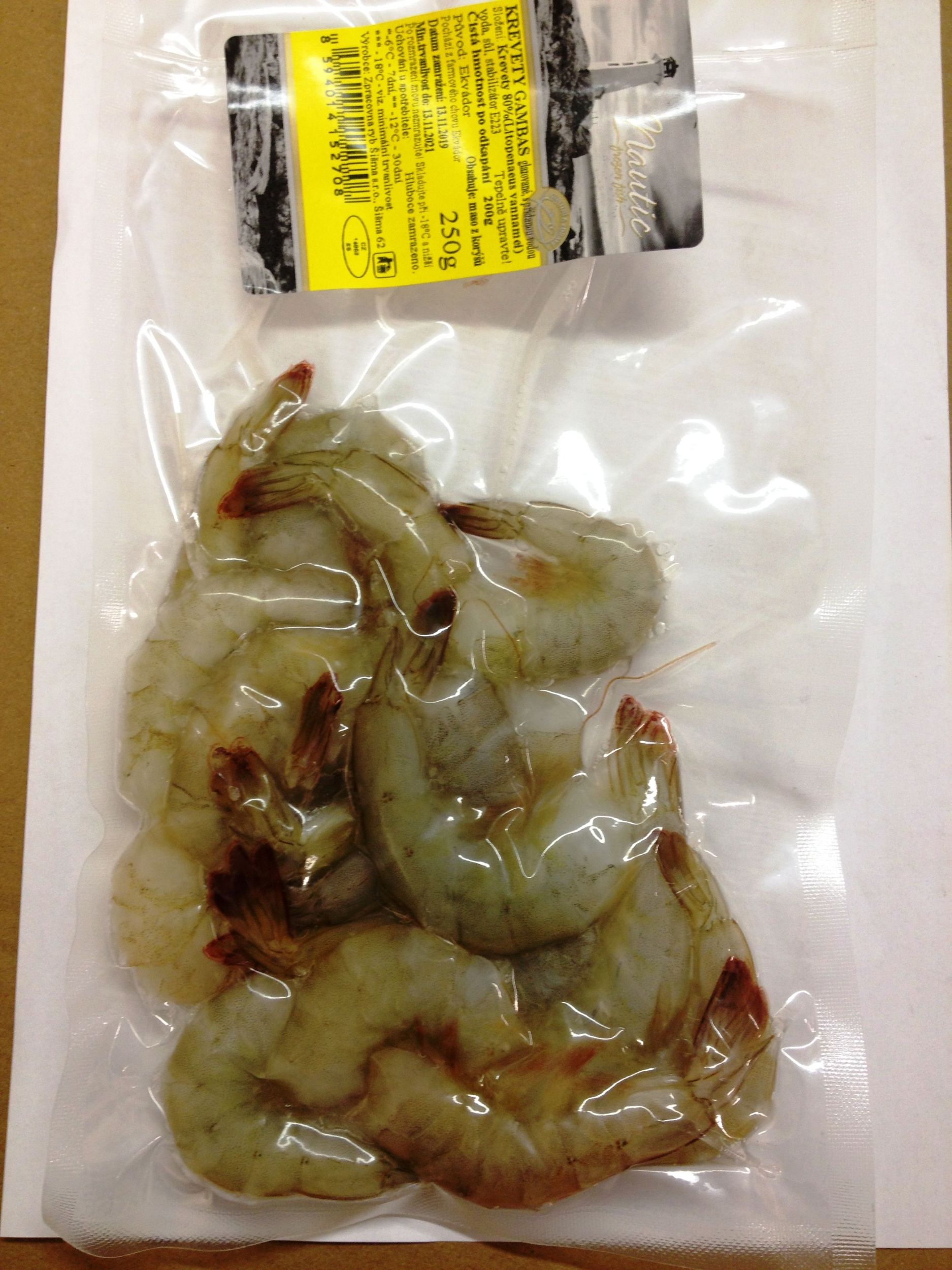 Mražené potraviny - Nautic Krevety gambas mražené 250g