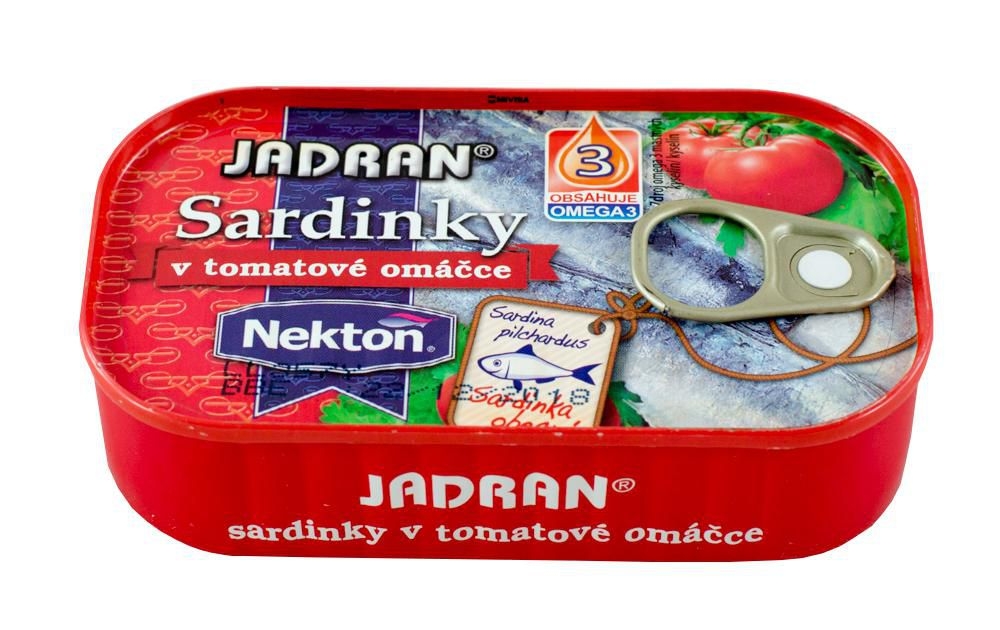 Trvanlivé potraviny - Nekton Jadran Sardinky v tomatové omáčce 125 g