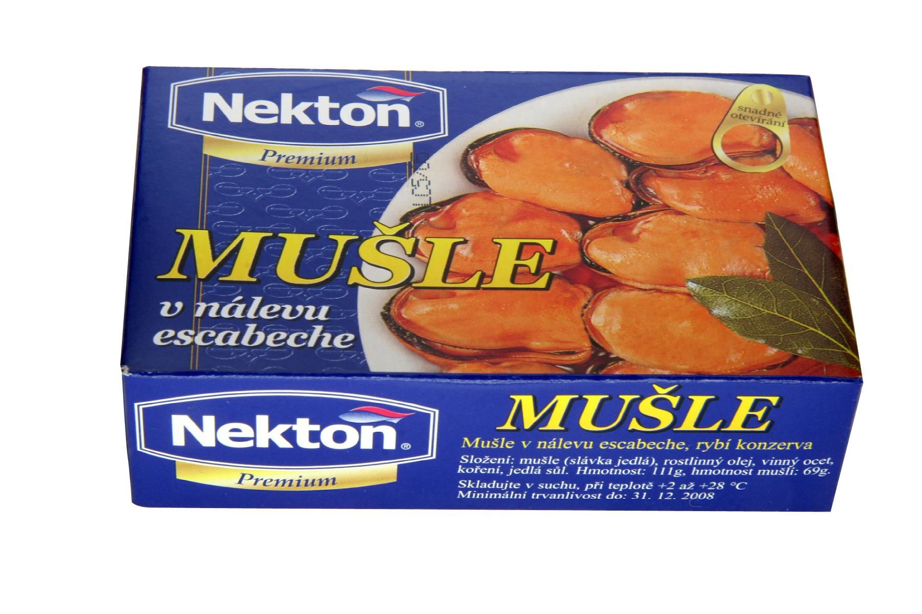 Trvanlivé potraviny - Nekton Mušle v nálevu Escabeche 111 g