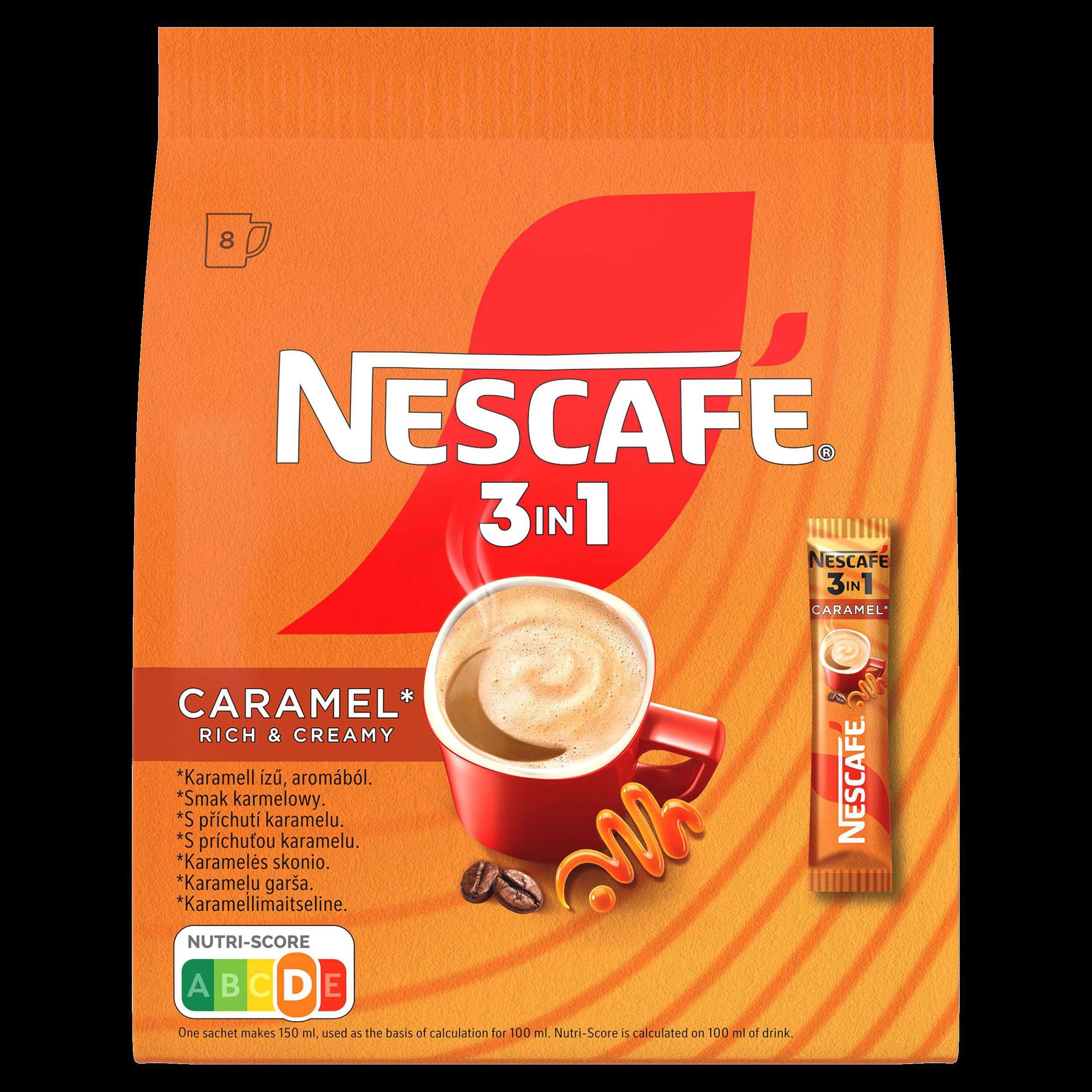 Nápoje - Nescafé 3in1 Caramel 8x16g