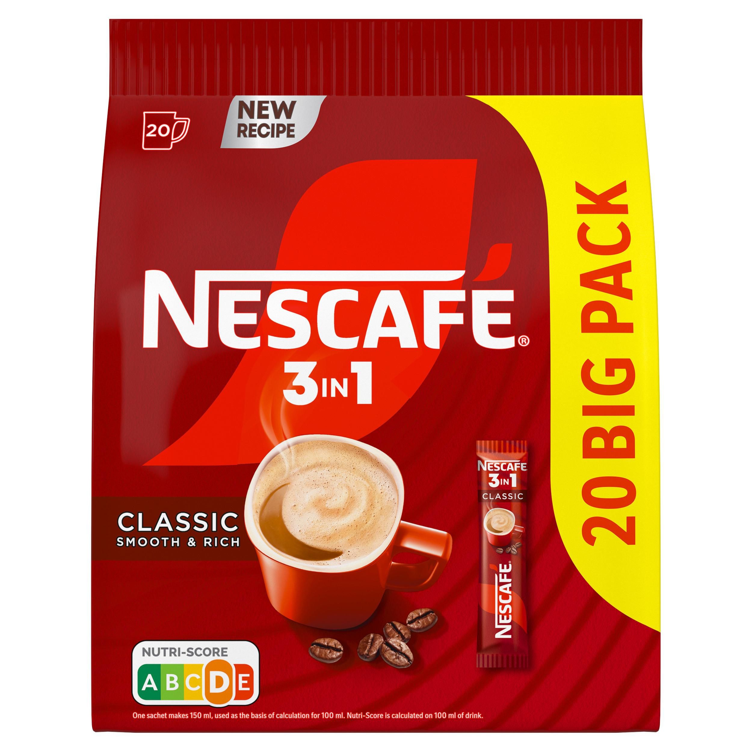 Nápoje - Nescafé 3in1 Classic instantní káva 20 sáčků 330g