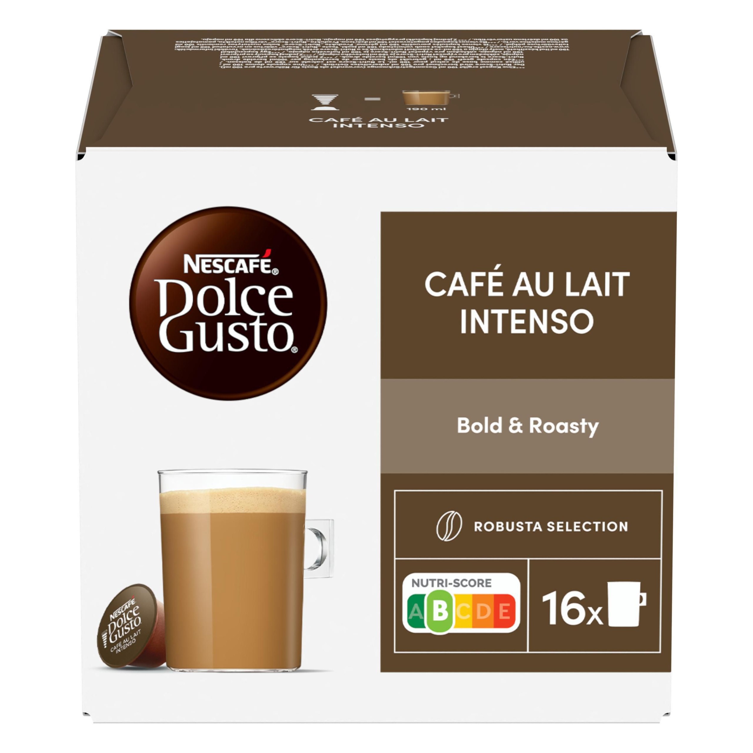 Nápoje - Nescafé Dolce Gusto Café au Lait Intenso - kapslová káva 16 ks