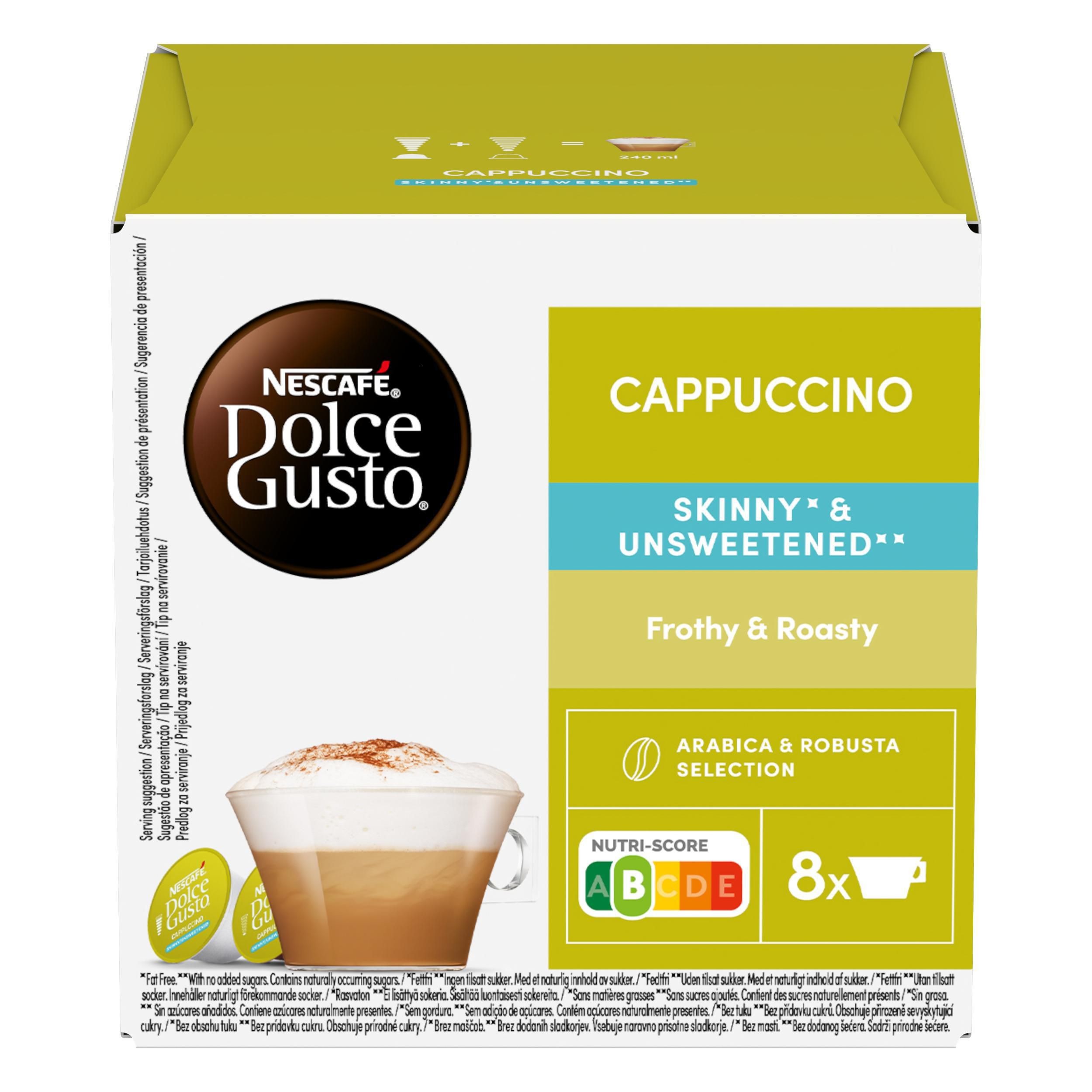 Nápoje - Nescafé Dolce Gusto Cappuccino Skinny Unsweetened - kávové kapsle - 16 ks