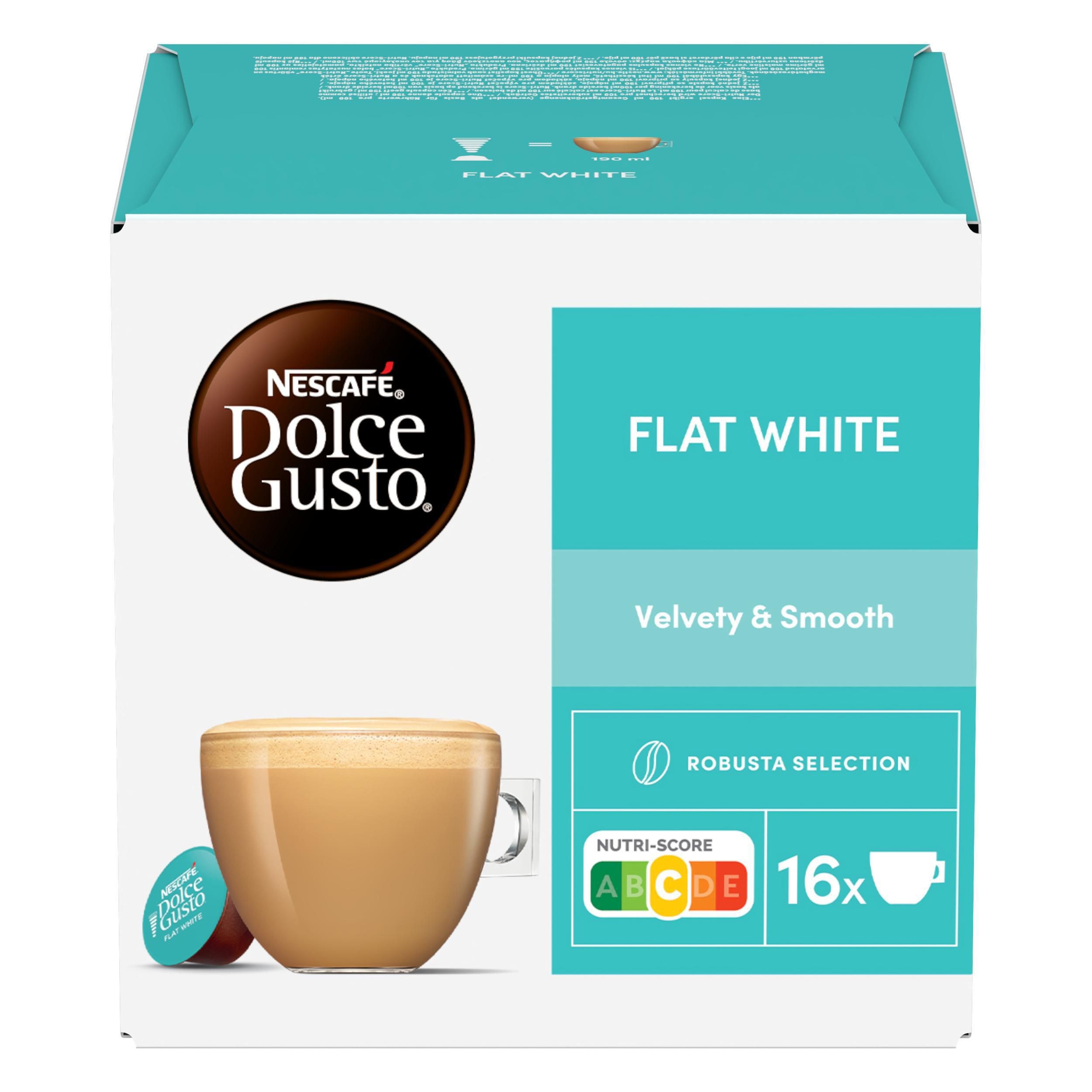 Nápoje - Nescafé Dolce Gusto Flat White - kávové kapsle 16 ks