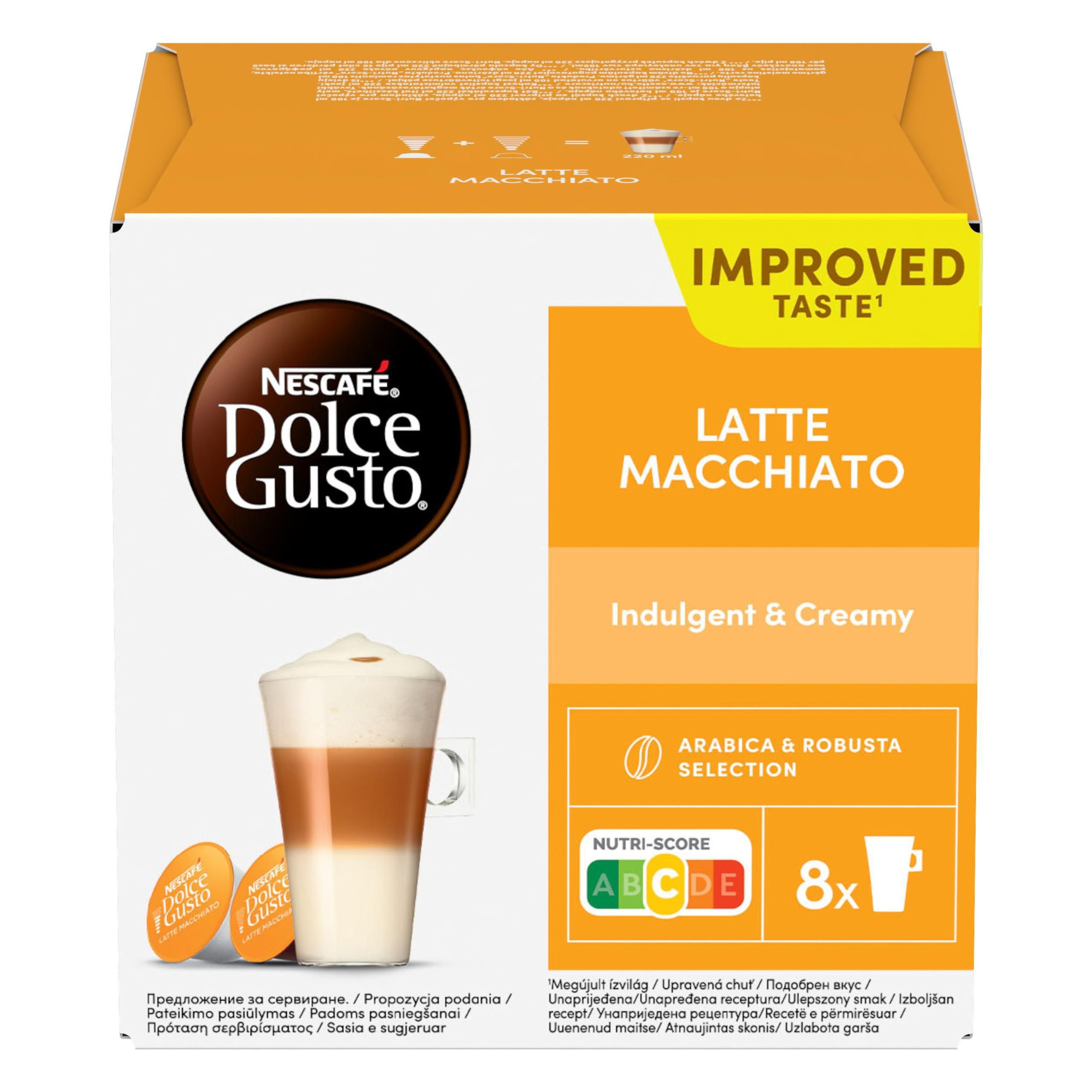 Nápoje - Nescafé Dolce Gusto Latte Macchiato kávové kapsle 16 ks