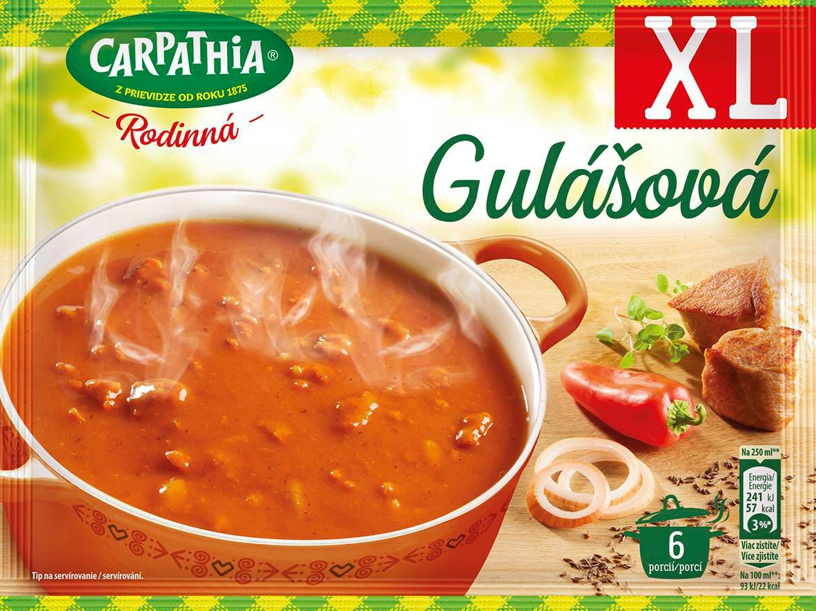 Trvanlivé potraviny - Nestlé Carphatia XL plný hrnec Gulášová polévka  97g