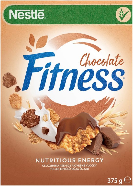 Trvanlivé potraviny - Nestlé Fitness čokoládové cereálie 350 g