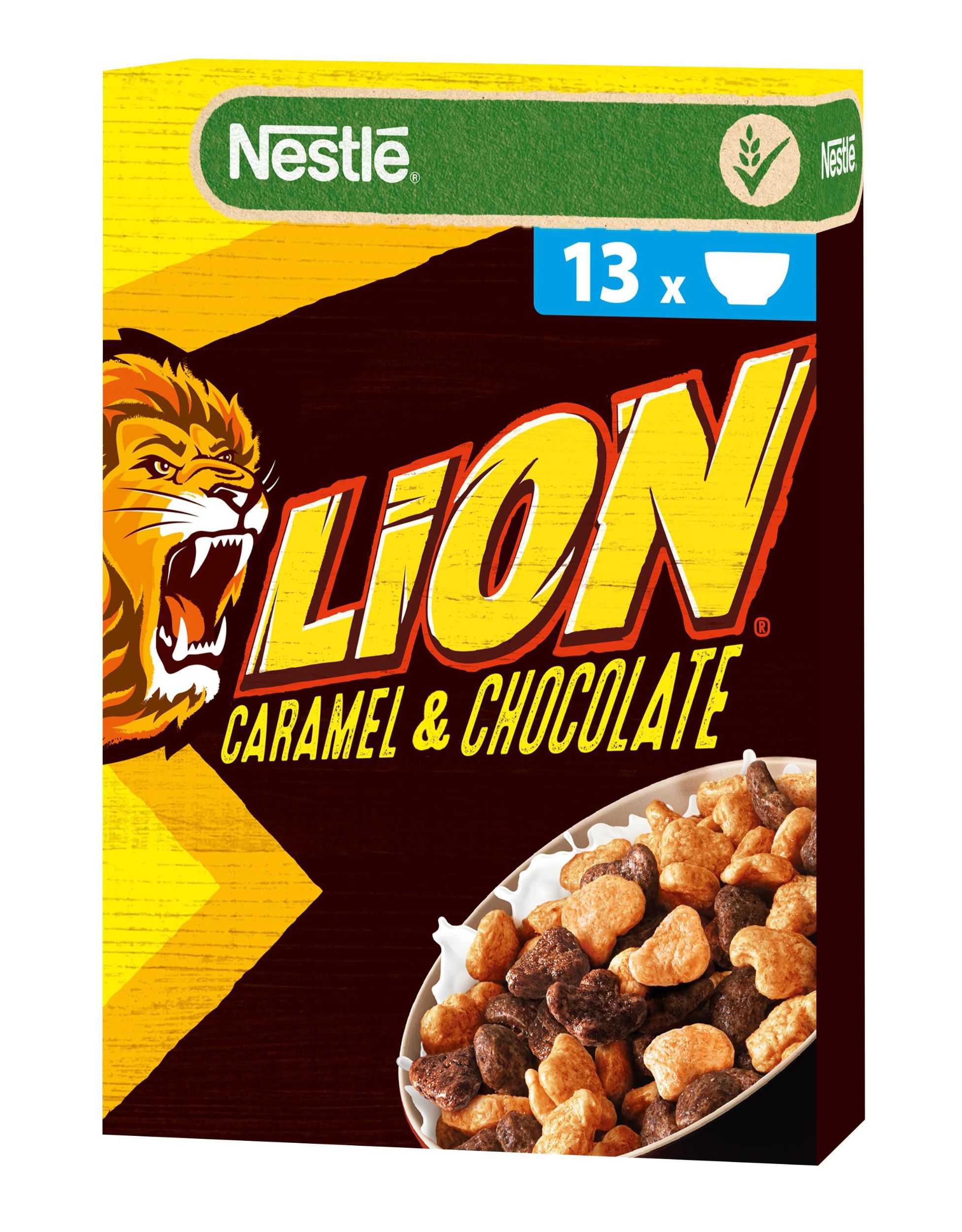 Trvanlivé potraviny - Nestlé Lion Cereal karamel & čokoláda 400g