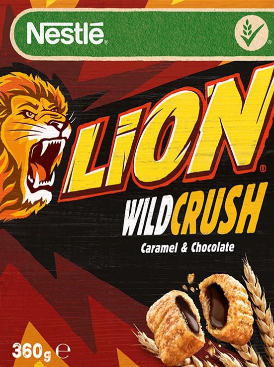 Trvanlivé potraviny - Nestlé Lion Wildcrush Caramel&Chocolate Cereálie 360 g