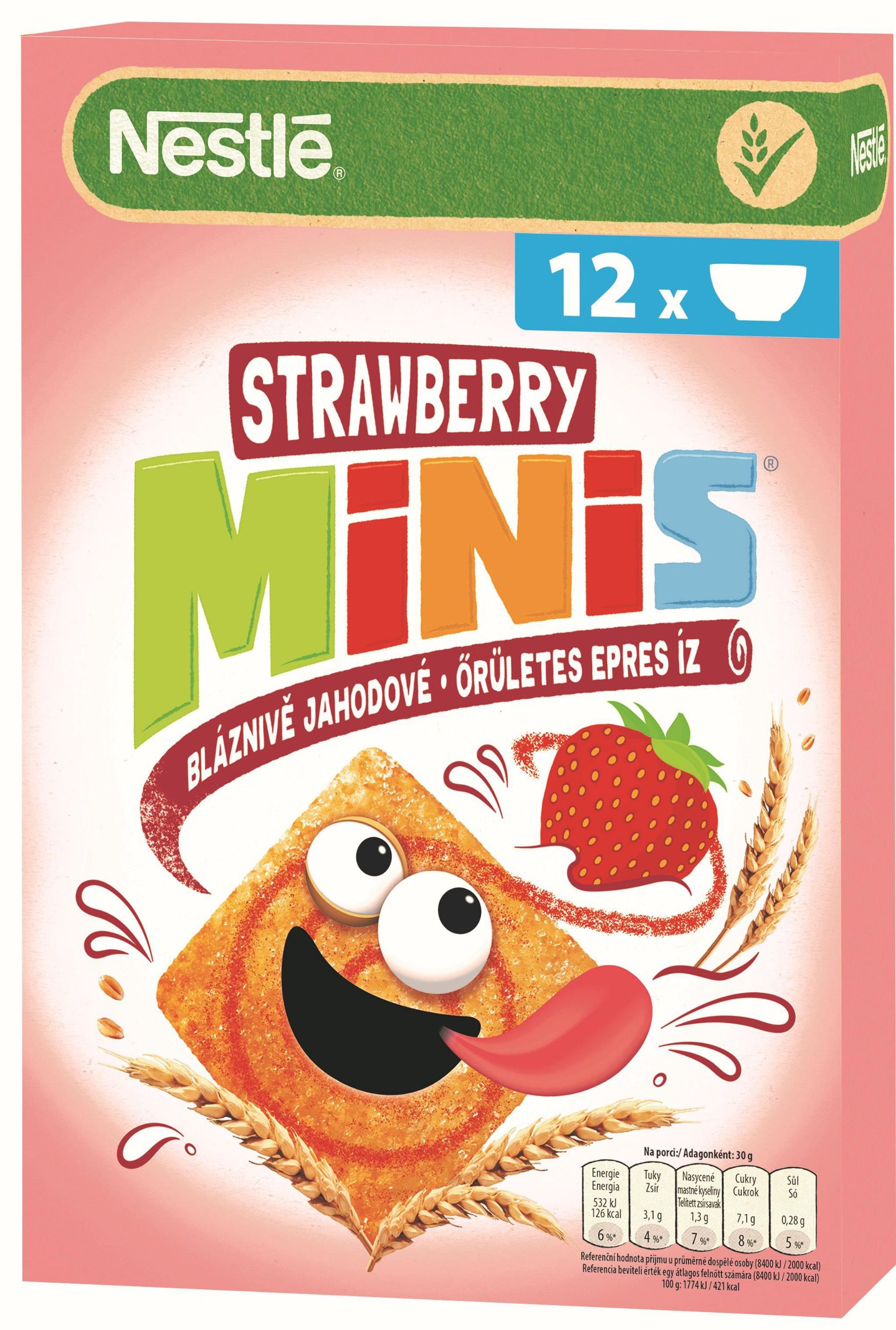 Trvanlivé potraviny - Nestlé Strawberry Minis Cereal 375g