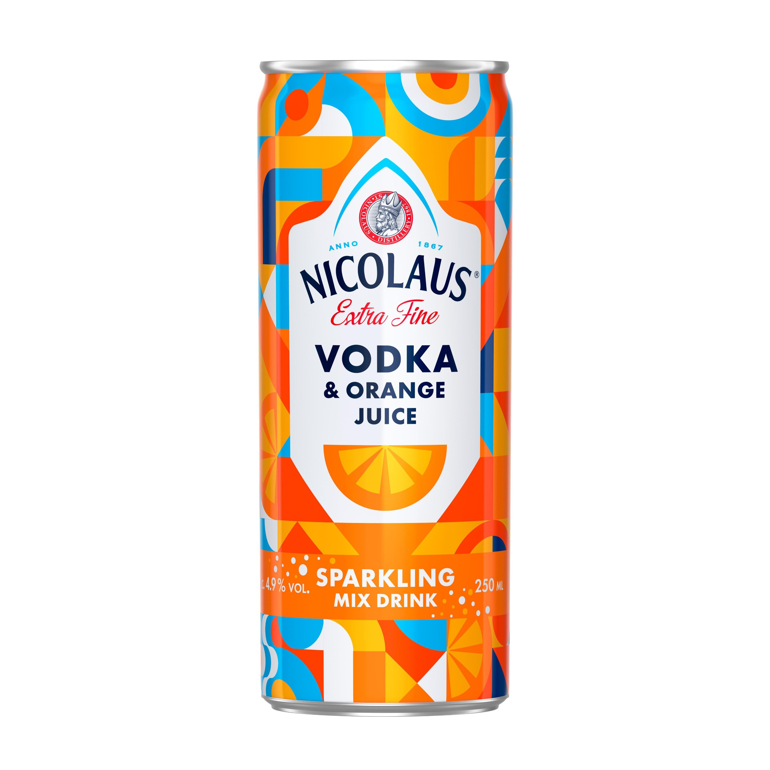 Nápoje - Nicolaus Vodka&Orange juice 4,9% 0,25l