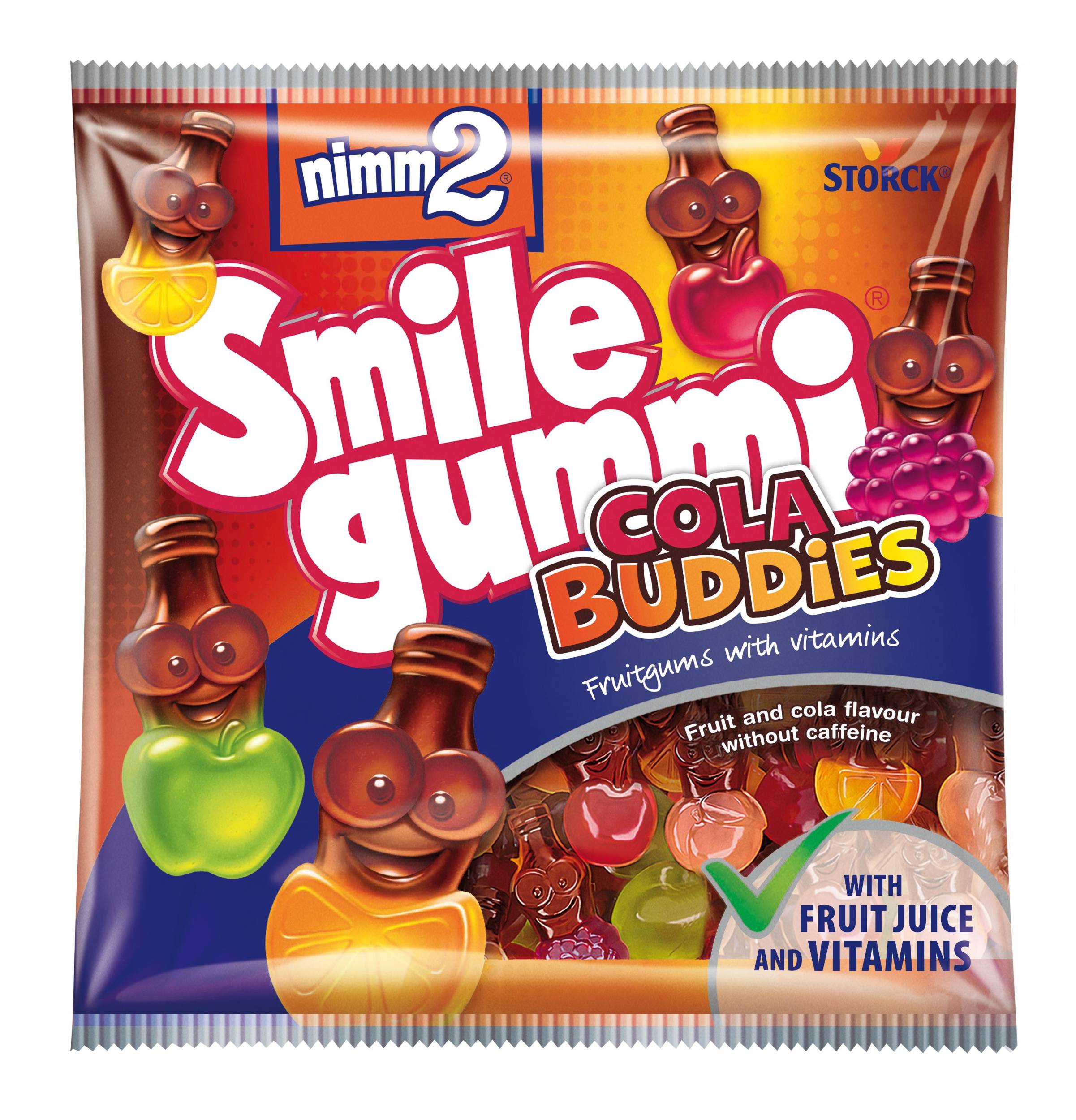 Trvanlivé potraviny - nimm2 Smilegummi Cola Buddies 90g