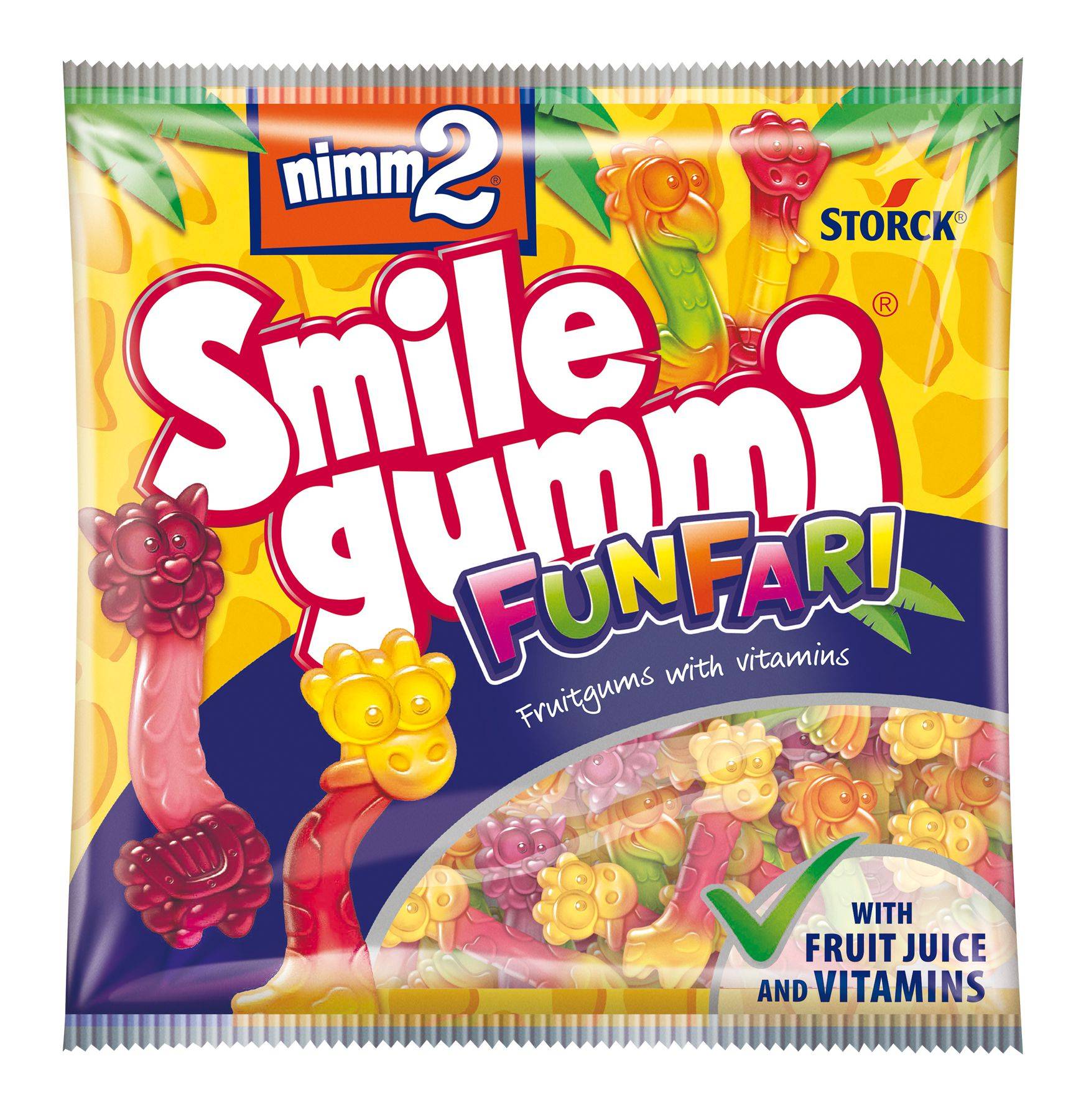 Trvanlivé potraviny - Nimm2 Smilegummi Funfari bonbóny 90g
