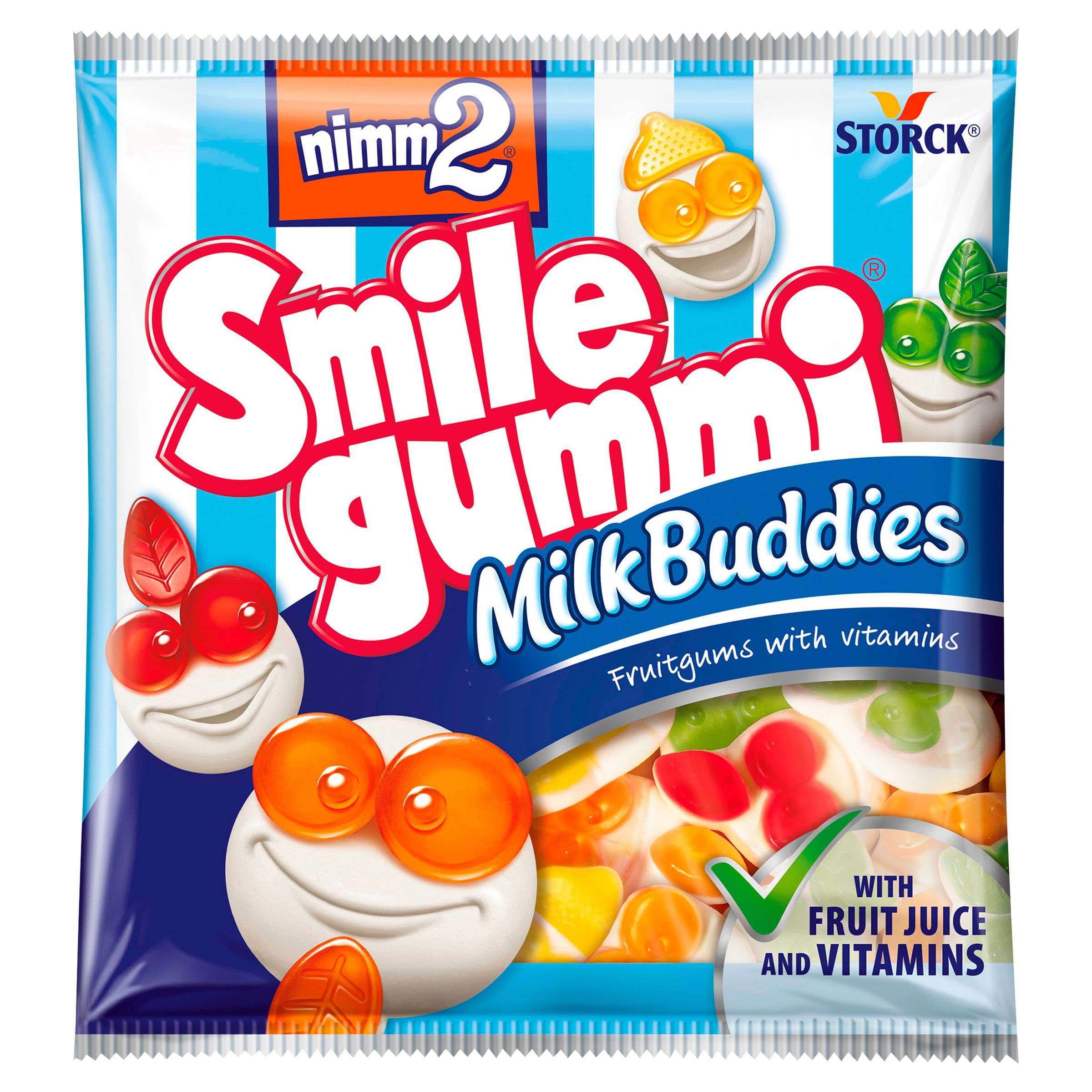Trvanlivé potraviny - nimm2 Smilegummi Milk Buddies 90g