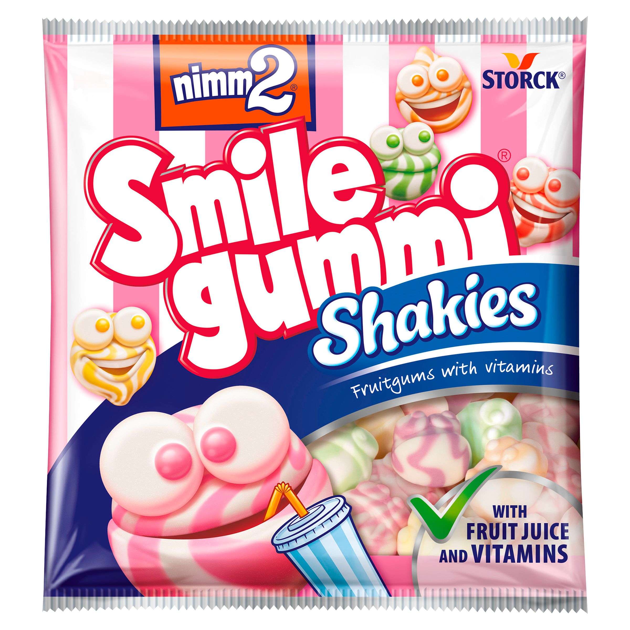 Trvanlivé potraviny - nimm2 Smilegummi Shakies 90g