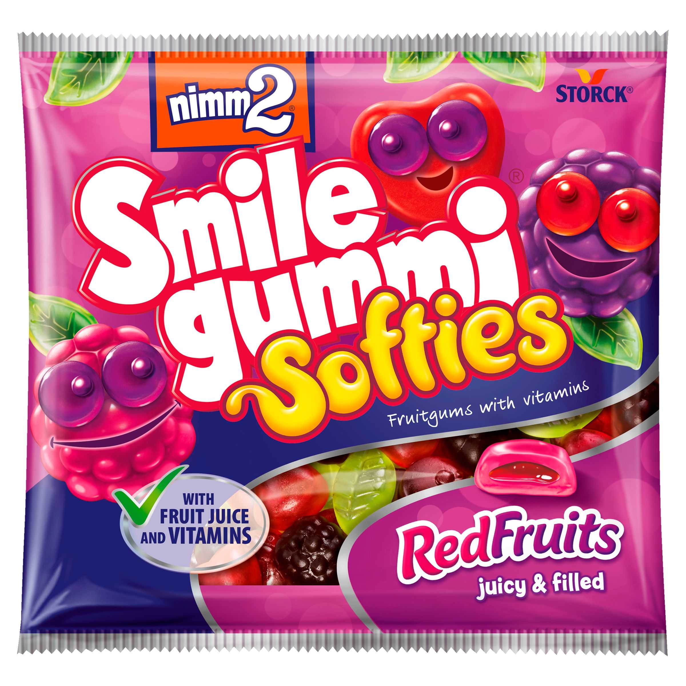 Trvanlivé potraviny - nimm2 Smilegummi Softies Red Fruits 90g