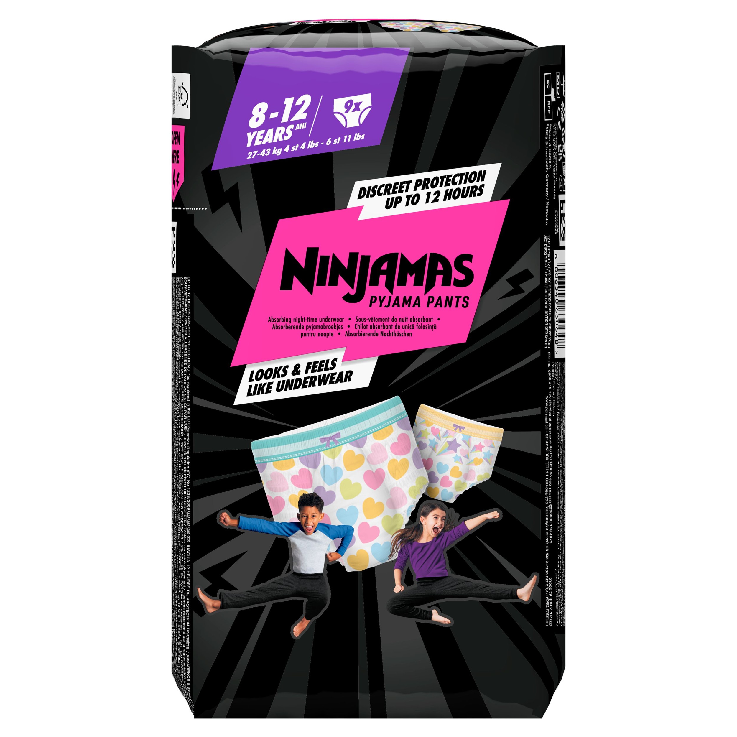 Drogerie a kosmetika - Ninjamas Pyjama Kalh Plenky S8 9ks Heart