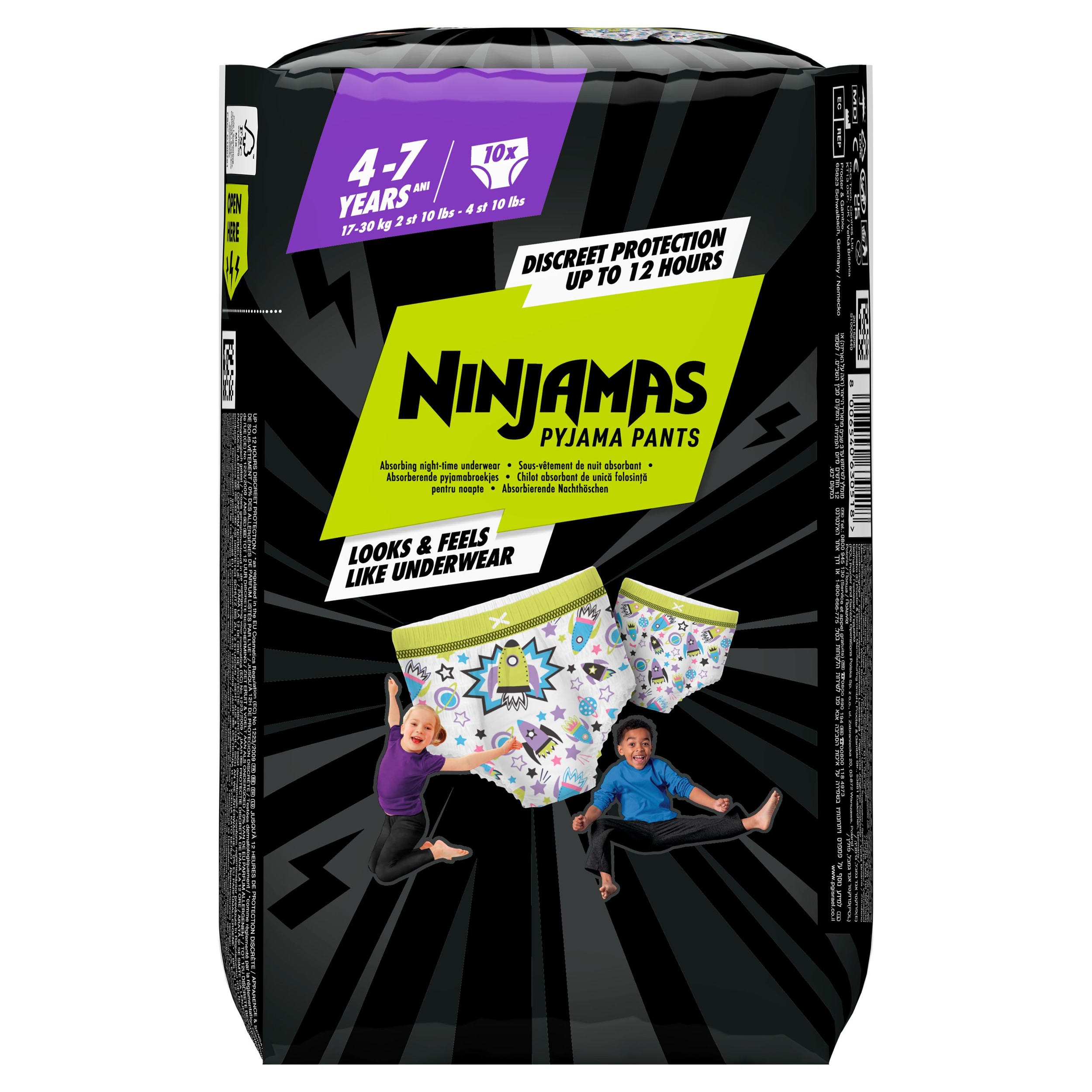 Péče o zdraví - Ninjamas Pyjama Kalh Plenky V7 10ks Space