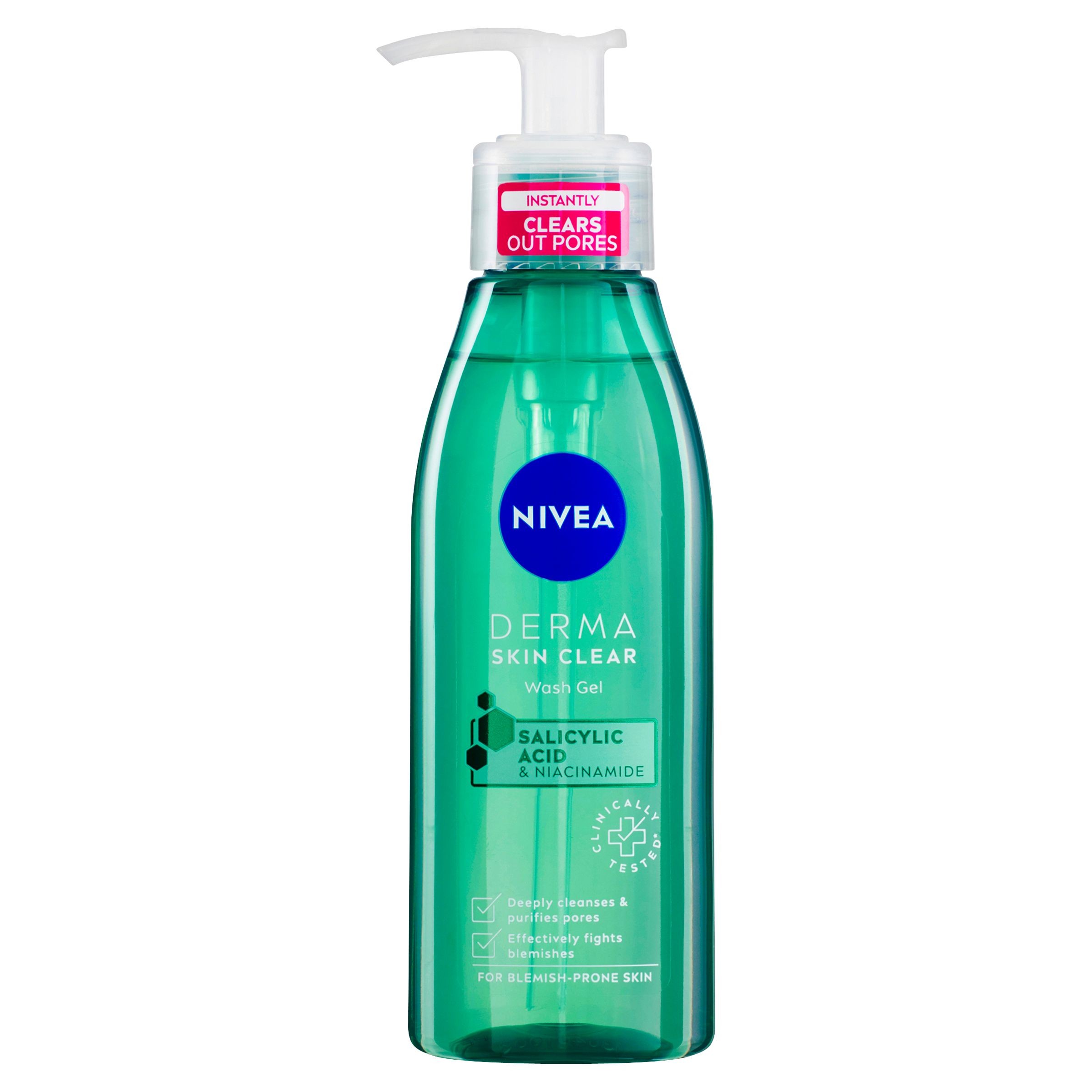 Drogerie a kosmetika - Nivea Čistící pleťový gel Derma Skin Clear 150 ml