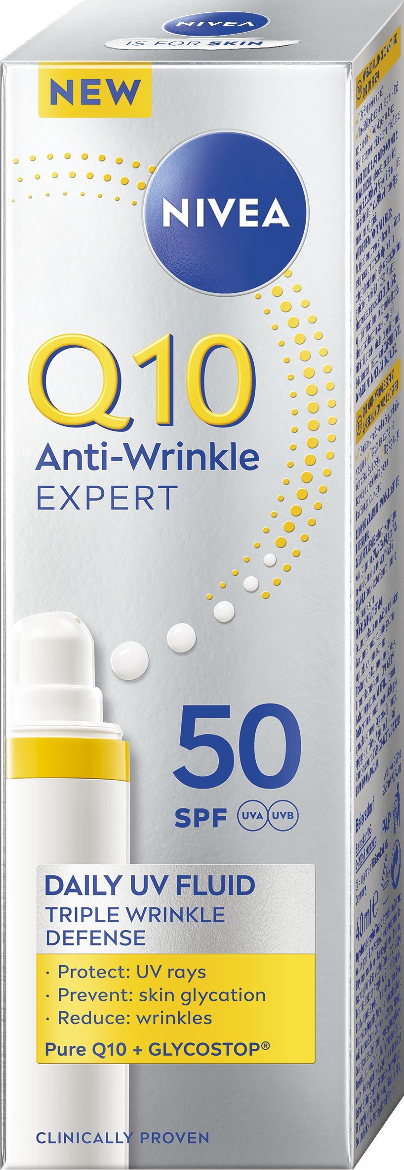 Drogerie a kosmetika - Nivea Denní UV Fluid Q10 SPF 50 40 ml