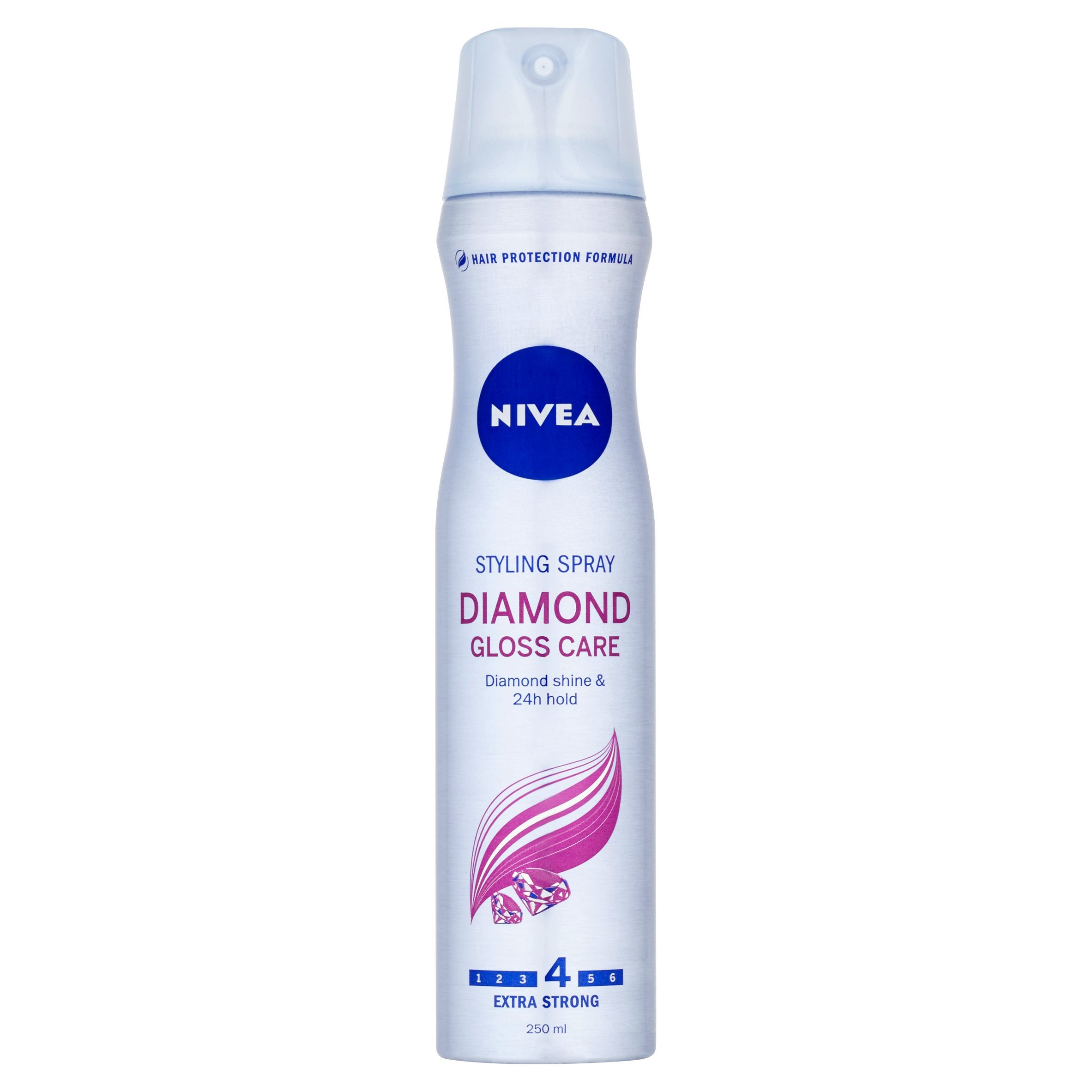 Drogerie a kosmetika - Nivea Diamond Gloss Care lak na vlasy 250 ml