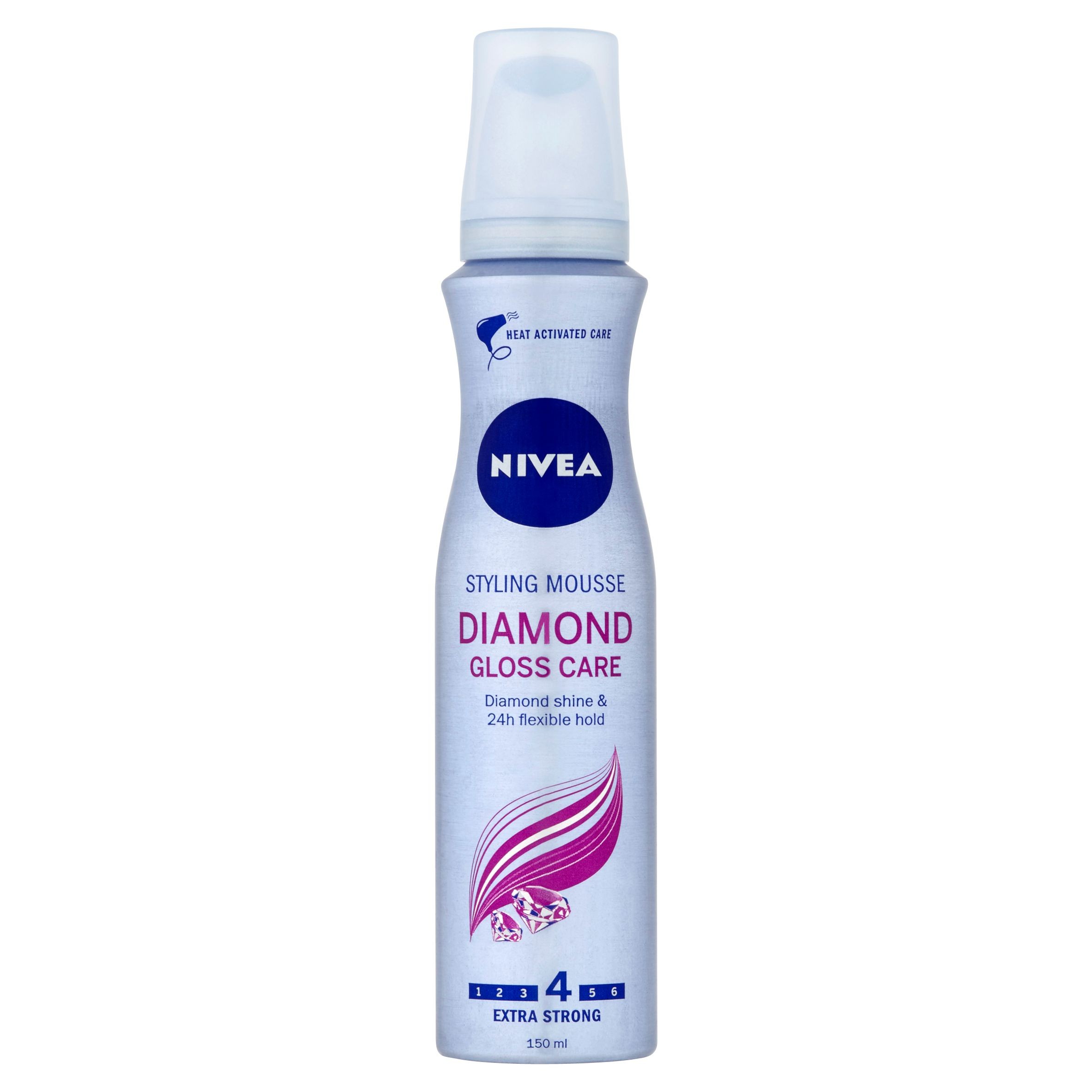 Drogerie a kosmetika - Nivea Diamond Gloss Care pěnové tužidlo 150 ml