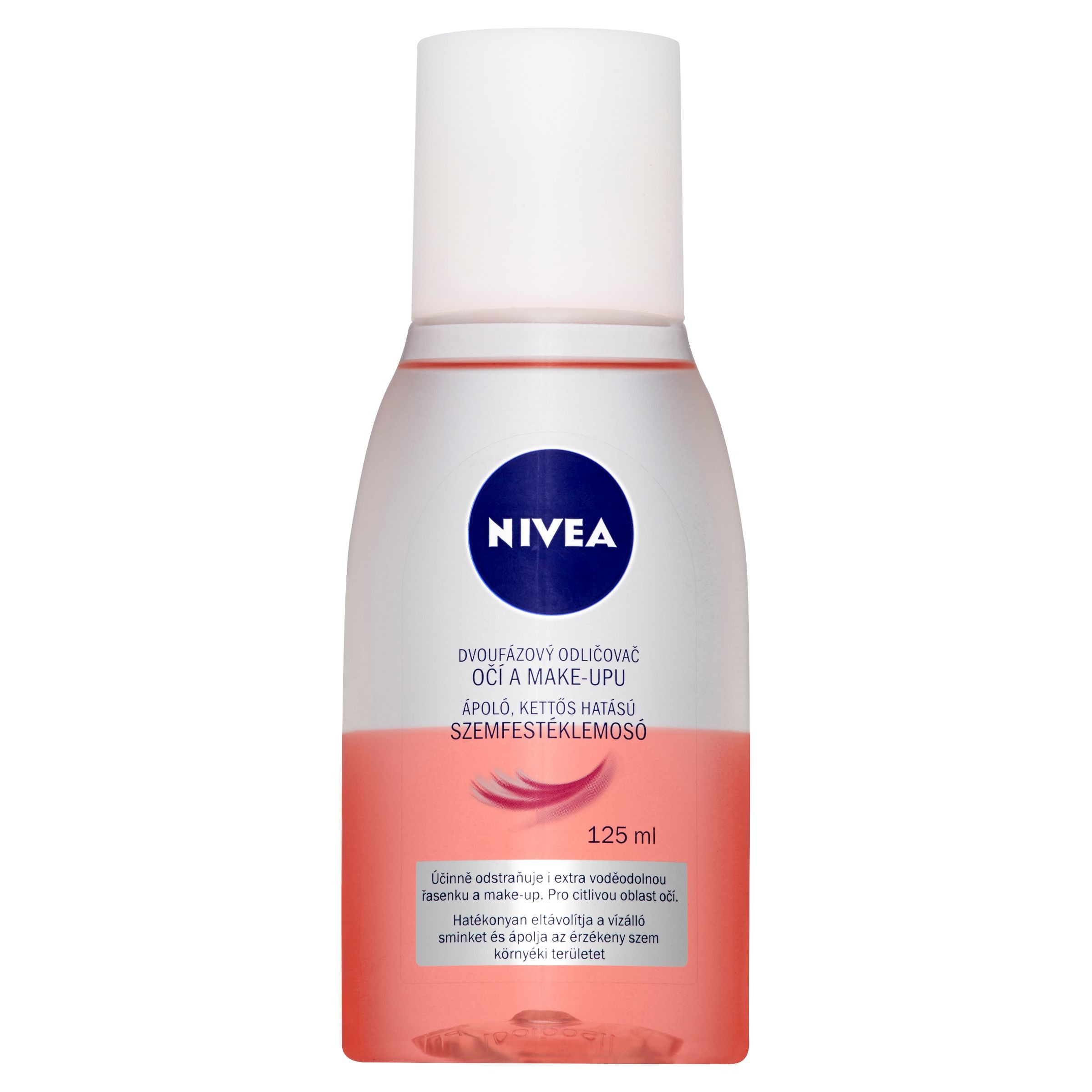 Drogerie a kosmetika - Nivea Dvoufázový odličovač očí a make-upu růžový 125 ml