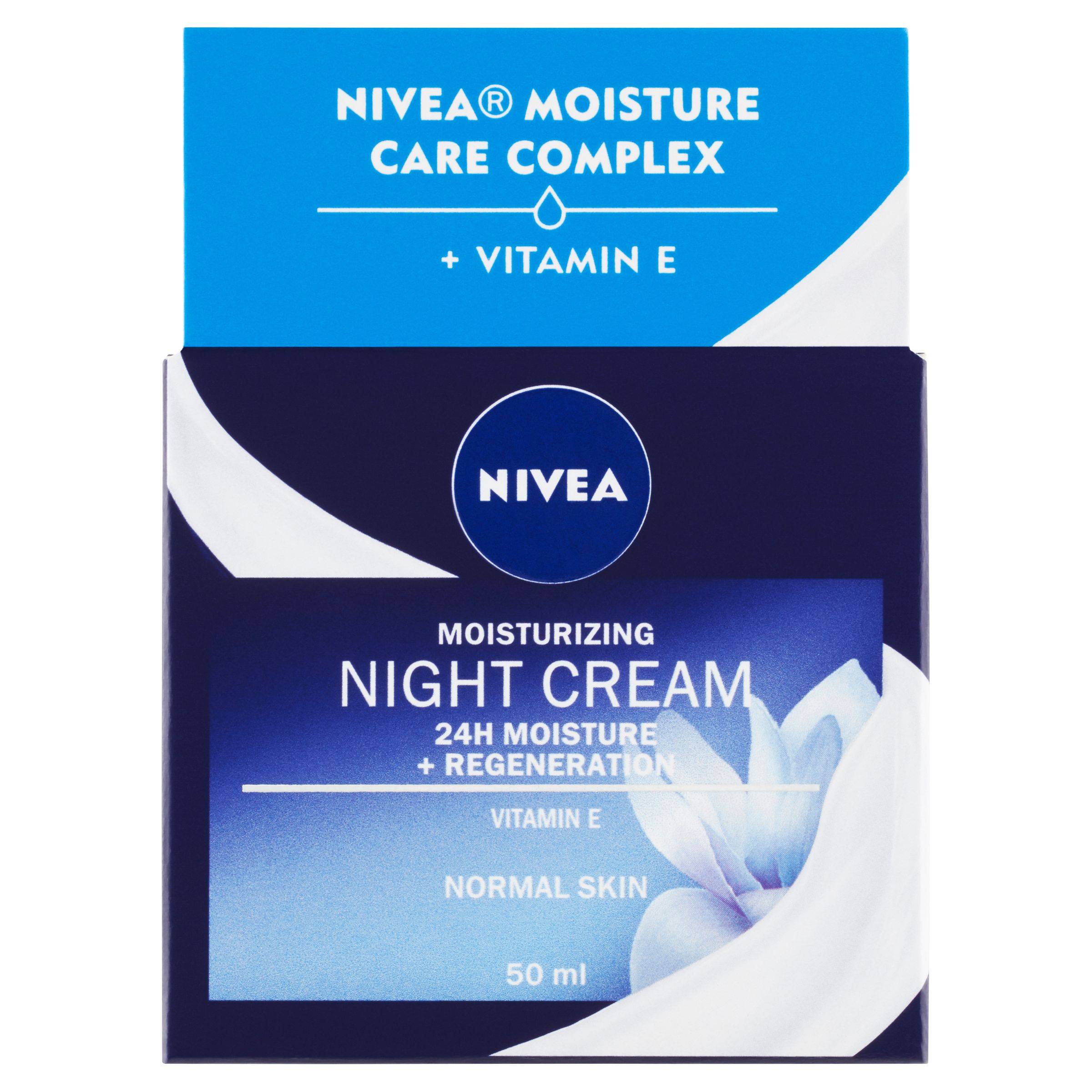 Drogerie a kosmetika - Nivea Essentials Zvláčňující noční krém normální až smíšená pleť 50 ml