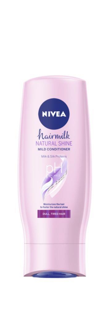 Drogerie a kosmetika - Nivea Hairmilk Natural Shine Pečující kondicionér 200 ml