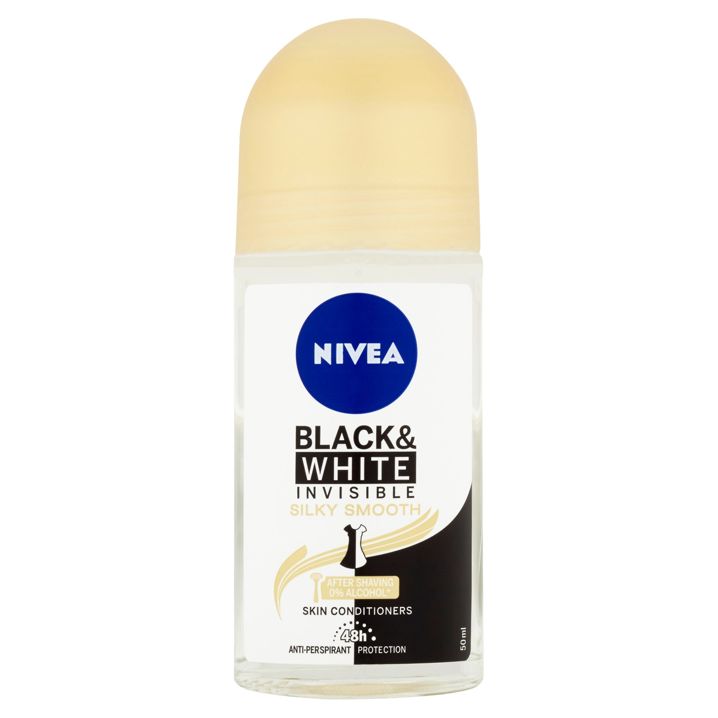 Drogerie a kosmetika - Nivea Kuličkový antiperspirant Black&White Invisible Silky Smooth 50 ml