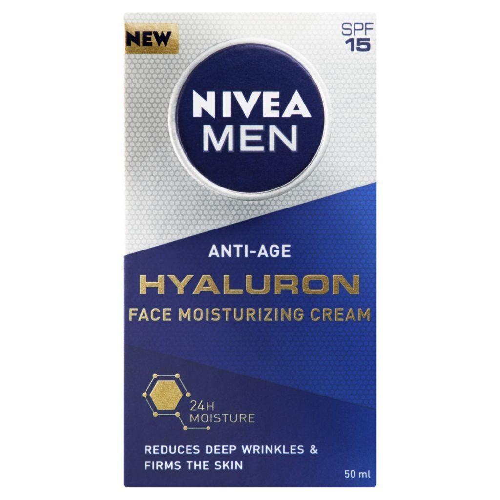 Drogerie a kosmetika - Nivea Men Hydratačný krém proti vráskam Hyaluron 50 ml