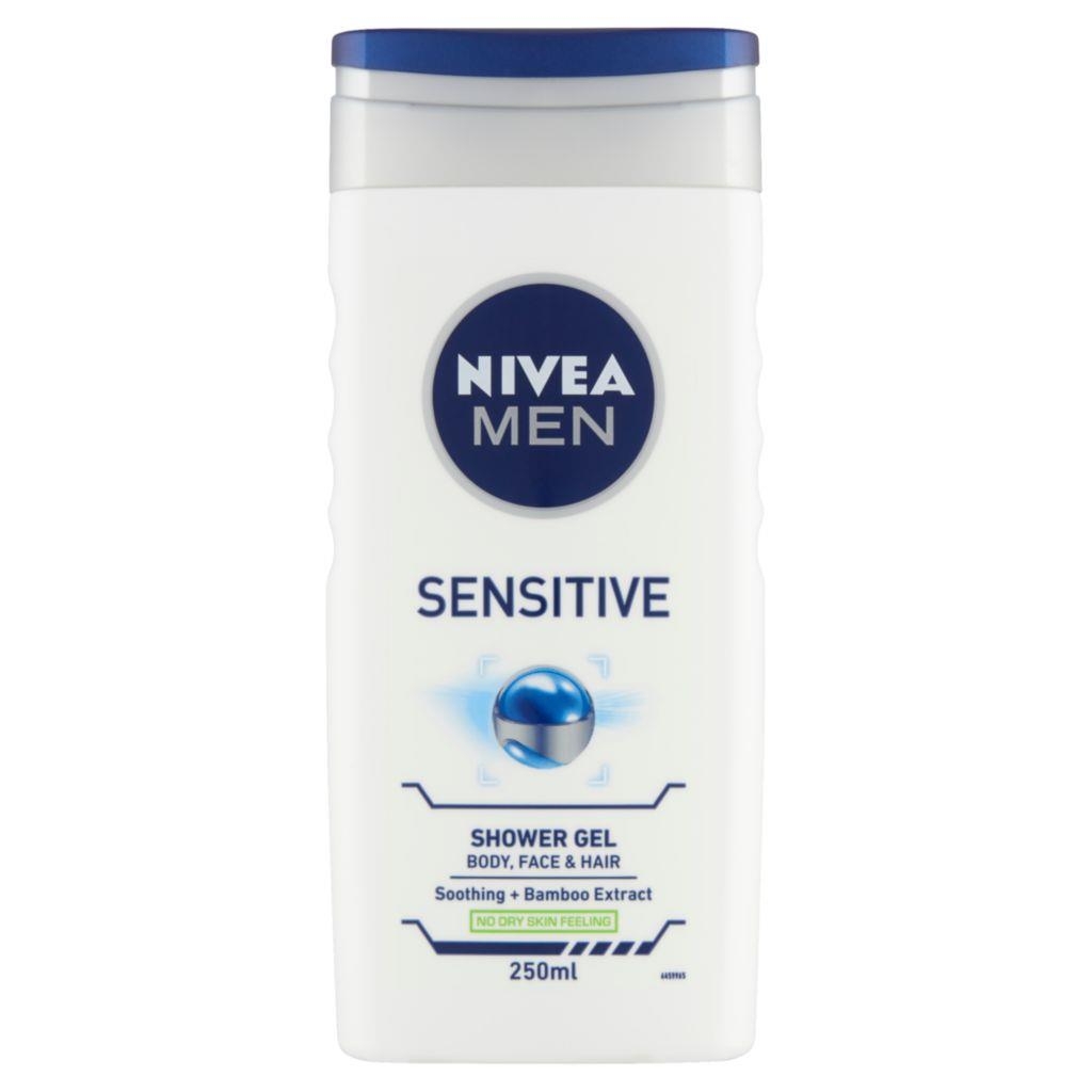 Drogerie a kosmetika - Nivea Men Sensitive sprchový gel 250 ml