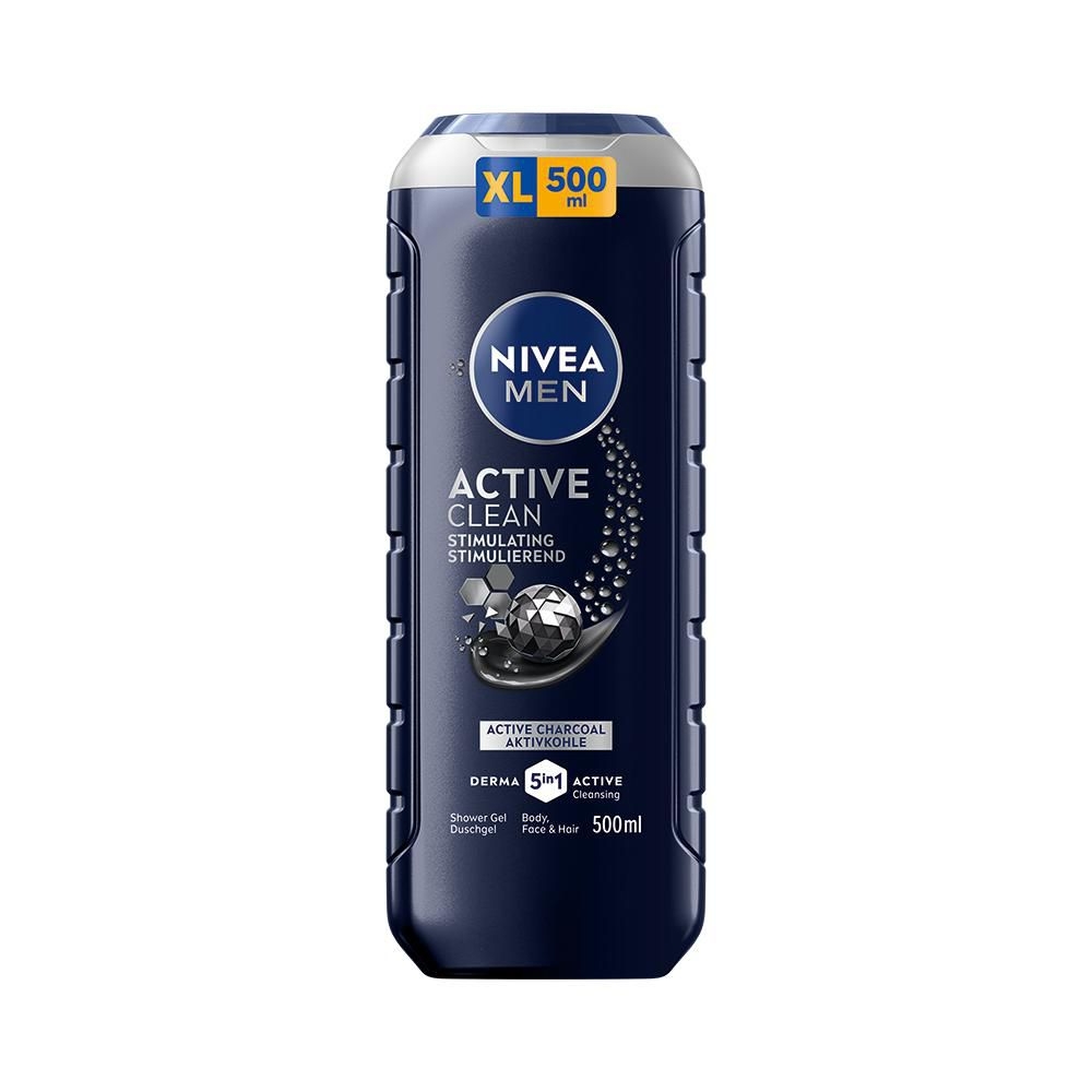 Drogerie a kosmetika - Nivea MEN Sprch. gel Active Clean 500ml